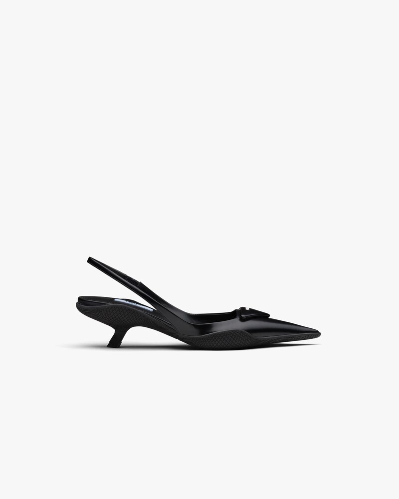 silver prada heels