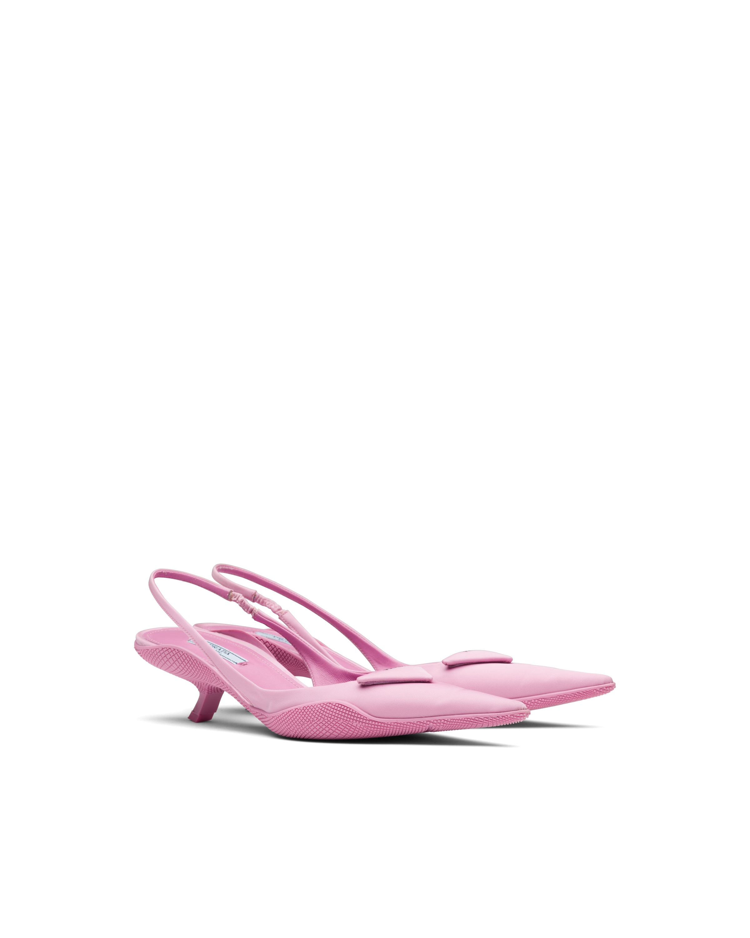 nylon gabardine slingback pumps