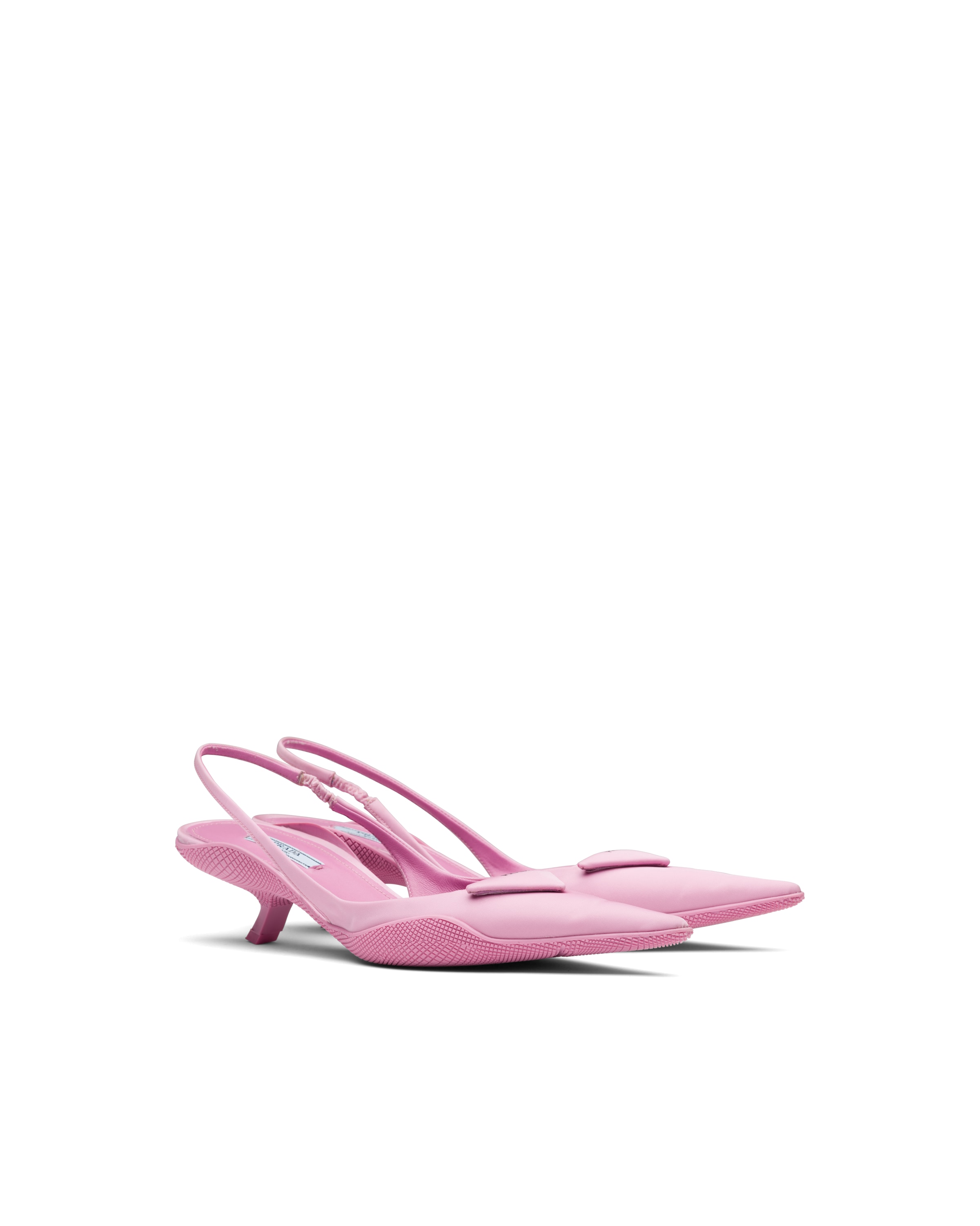 nylon gabardine slingback pumps