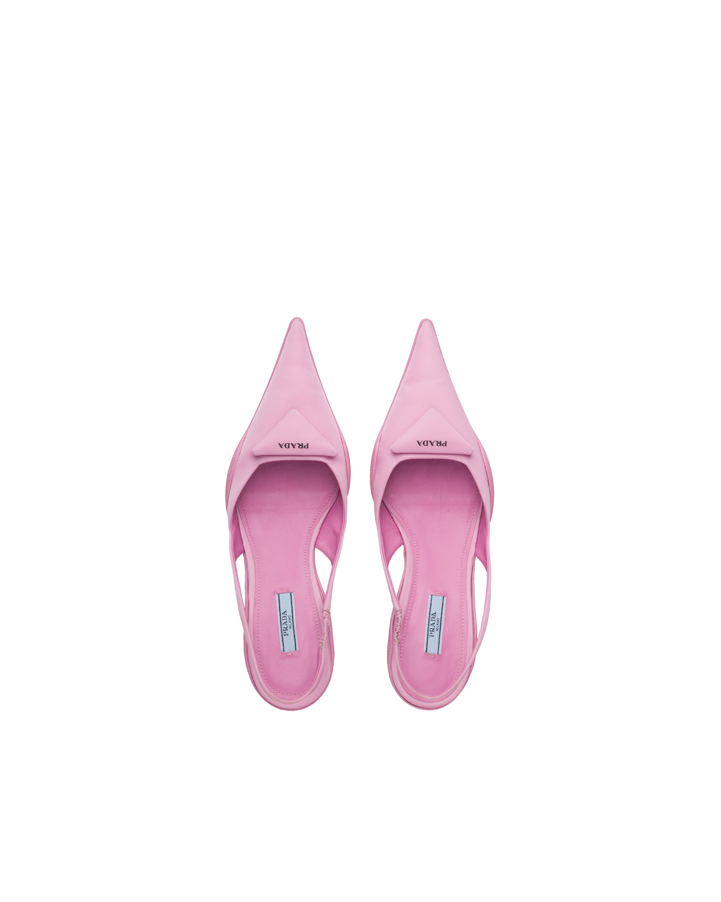 nylon gabardine slingback pumps