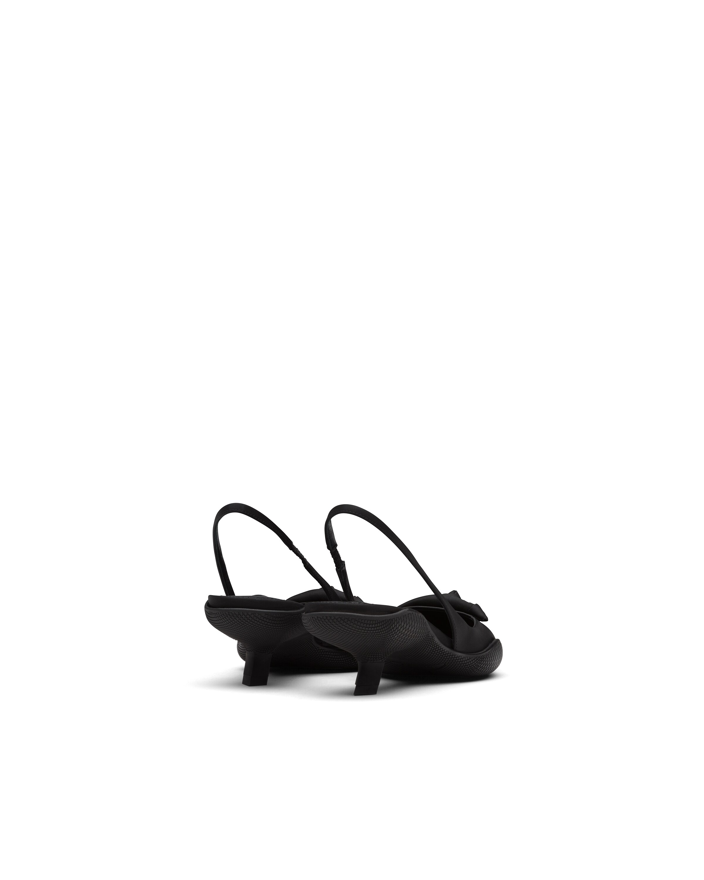 nylon gabardine slingback pumps