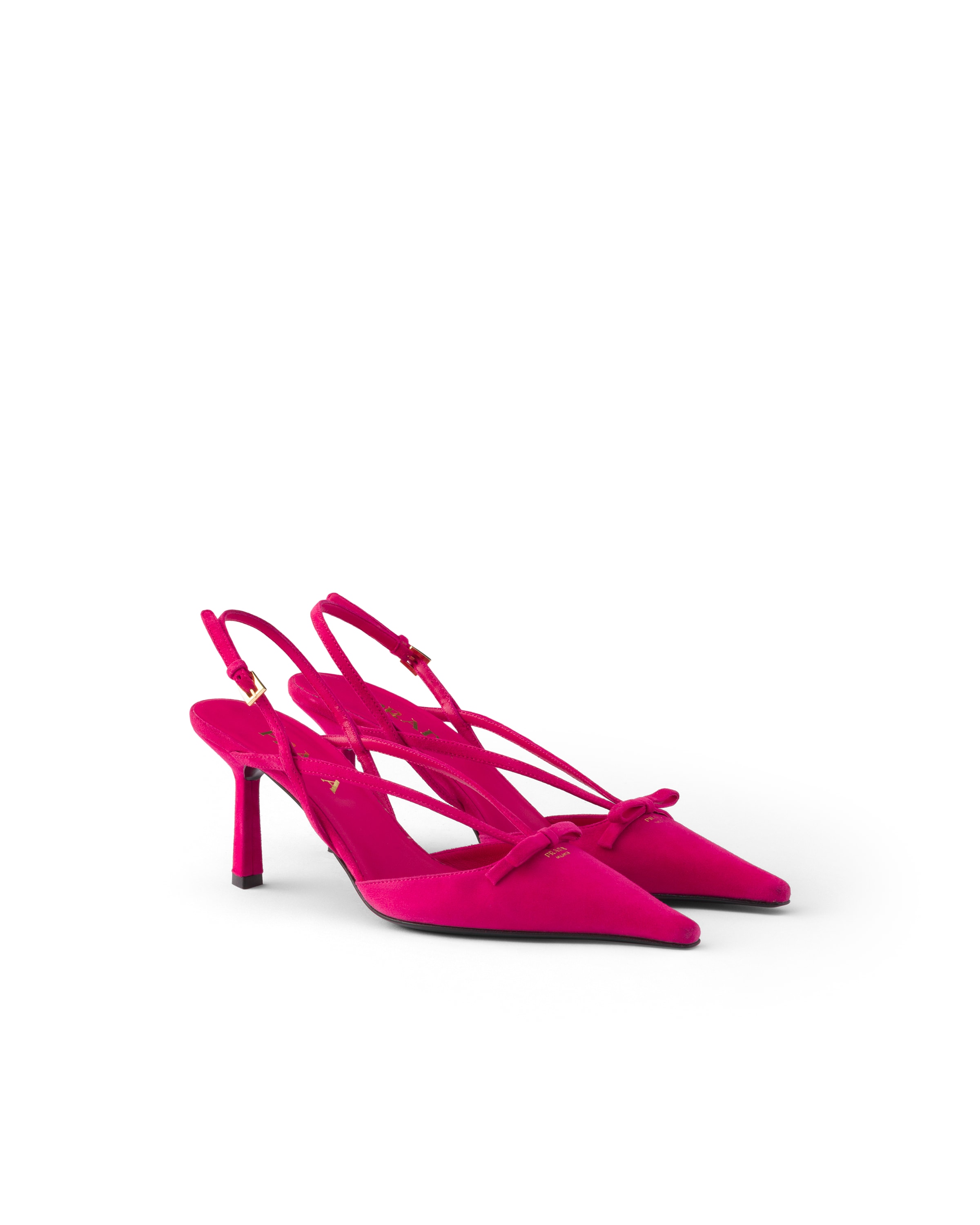 Suede Slingback Pumps, Woman, Peony Pink, Size 35