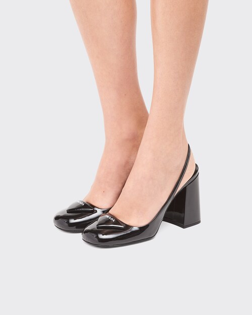 Prada Patent leather sling\u002Dback pumps 3