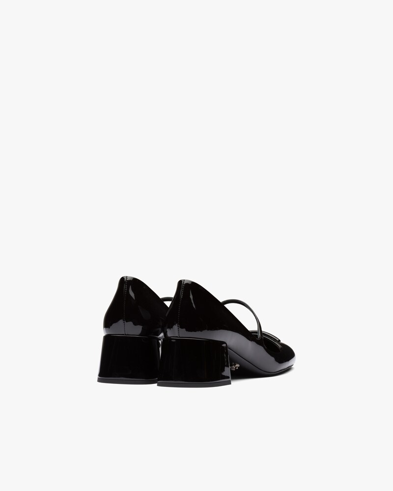 prada black patent leather pumps