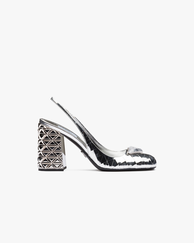 metallic slingbacks