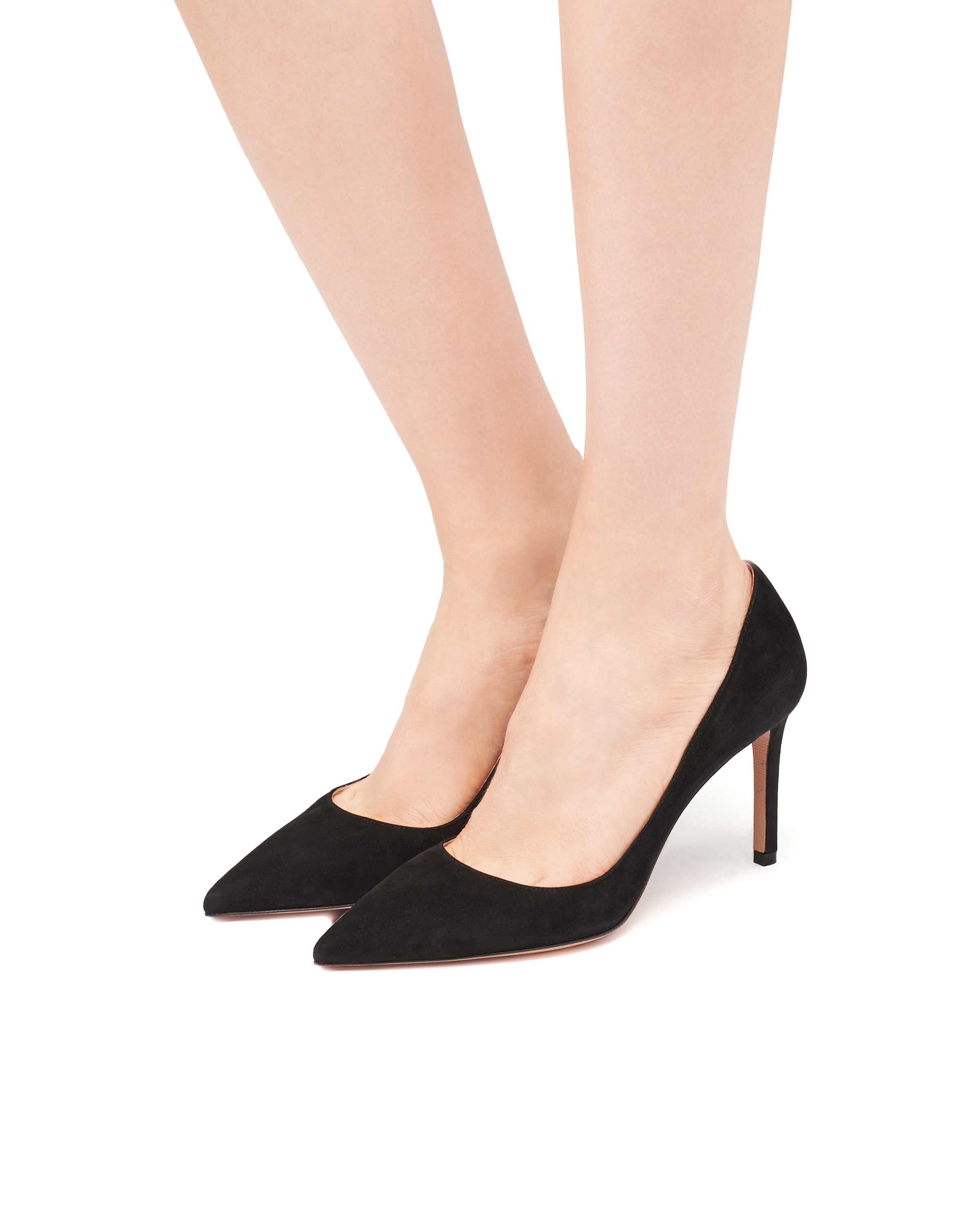 Prada black new arrivals suede pumps