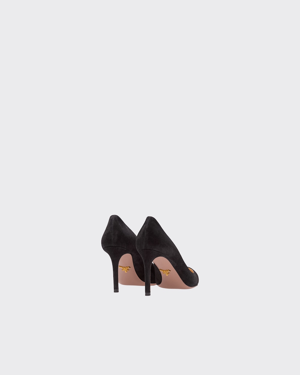 prada black suede pumps