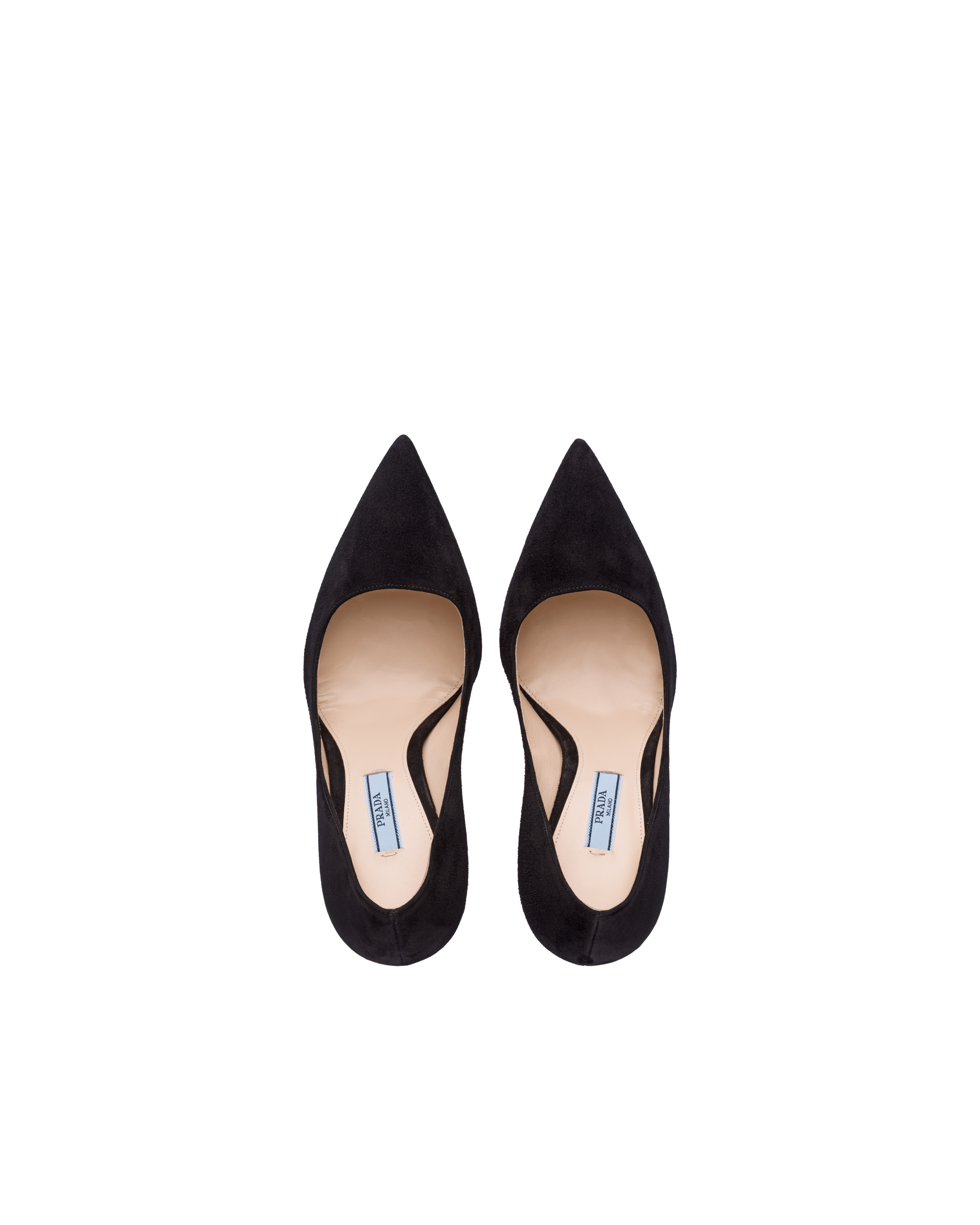 prada blue suede pumps