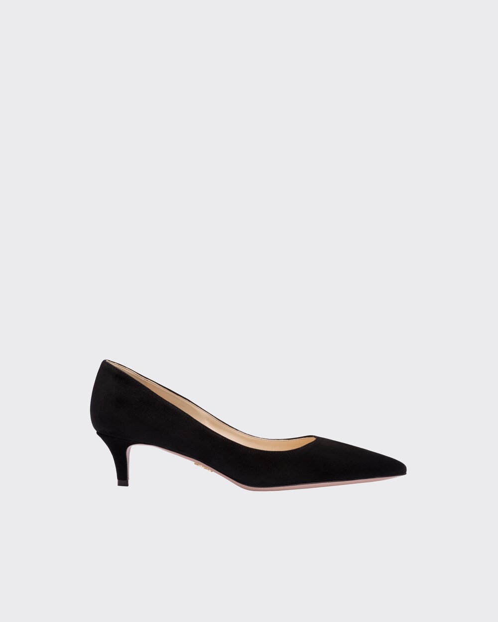 prada black suede pumps