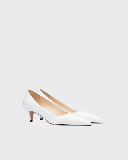 white leather heels shoes