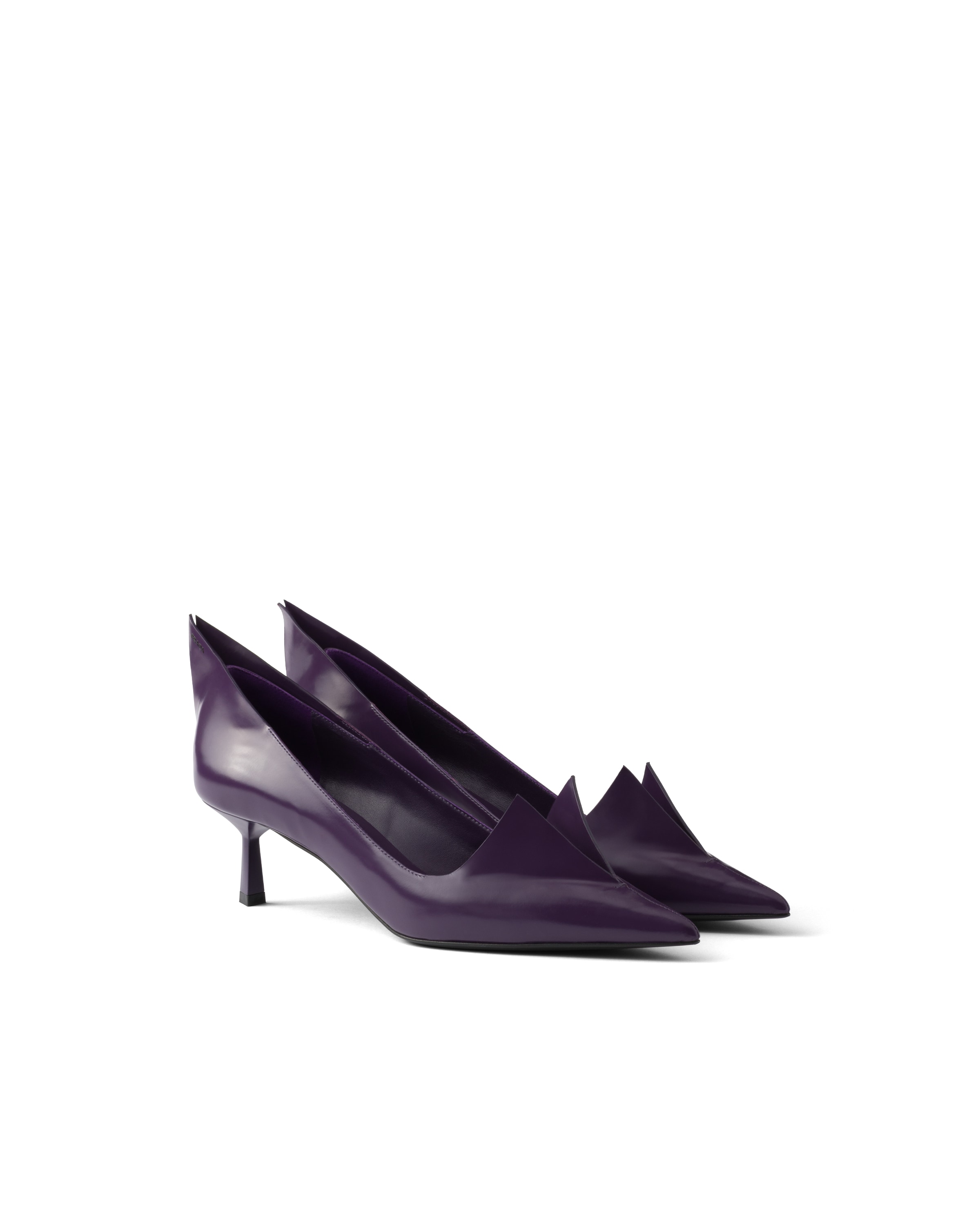 Prada Escarpins En Cuir Brossé, Femme, Violet, Taille 37