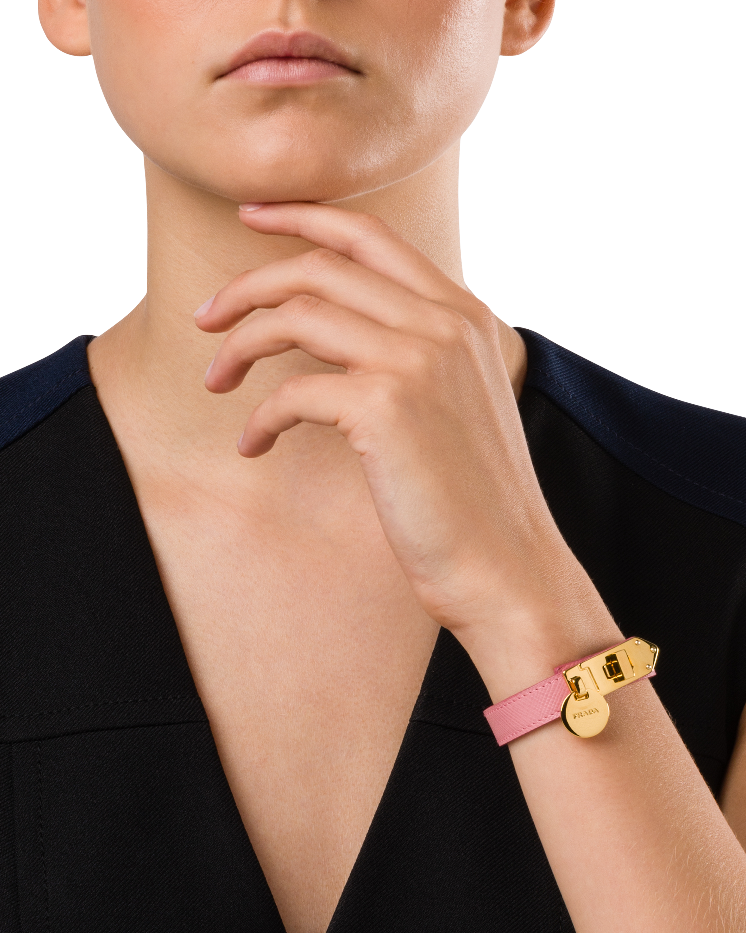 Saffiano Leather Bracelet Prada 2024 www.alhudapk