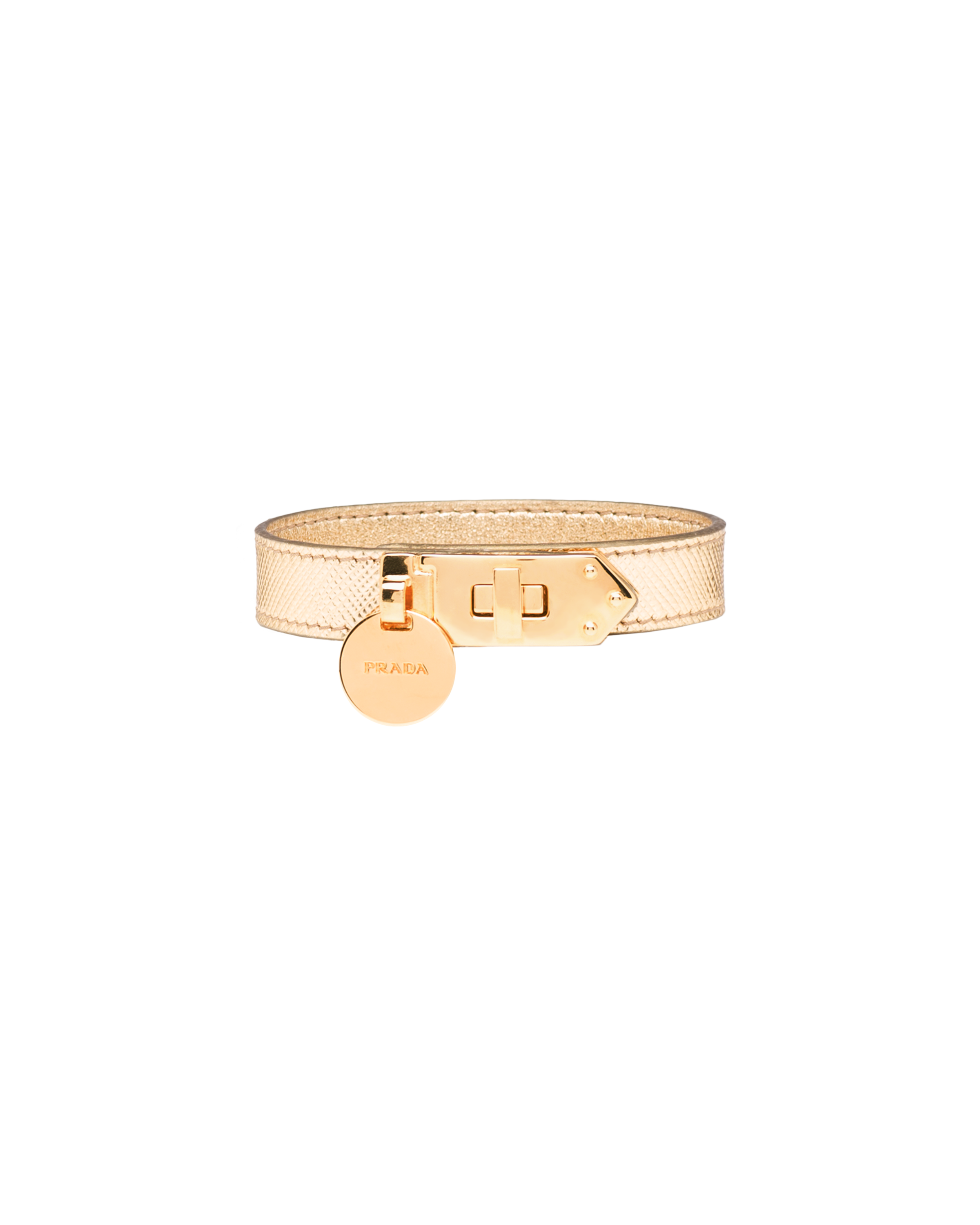 PRADA PRADA Bracelet Plastic metal Gold Black Used Women logo ｜Product  Code：2104102184267｜BRAND OFF Online Store