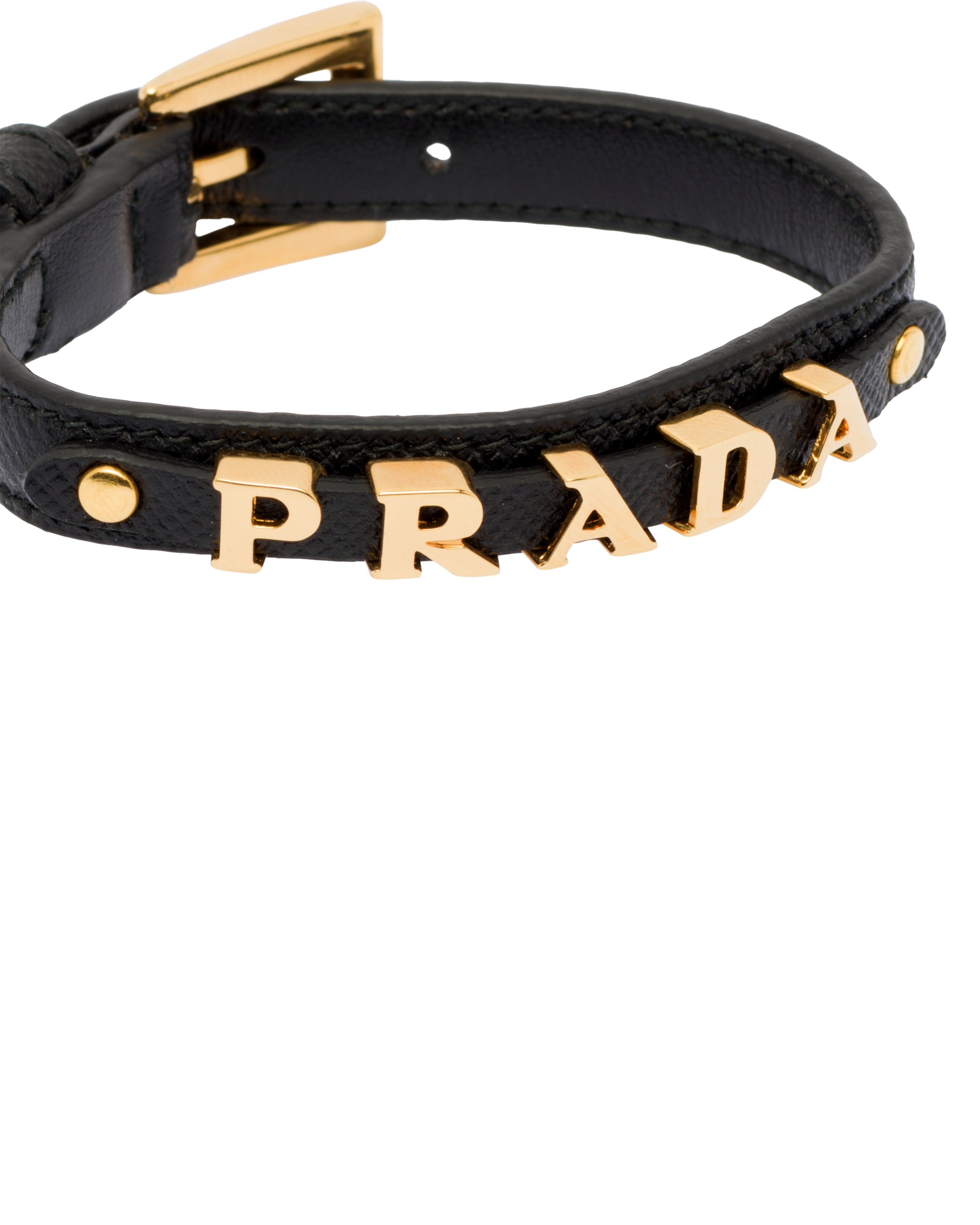 Black Saffiano Leather Bracelet | Prada