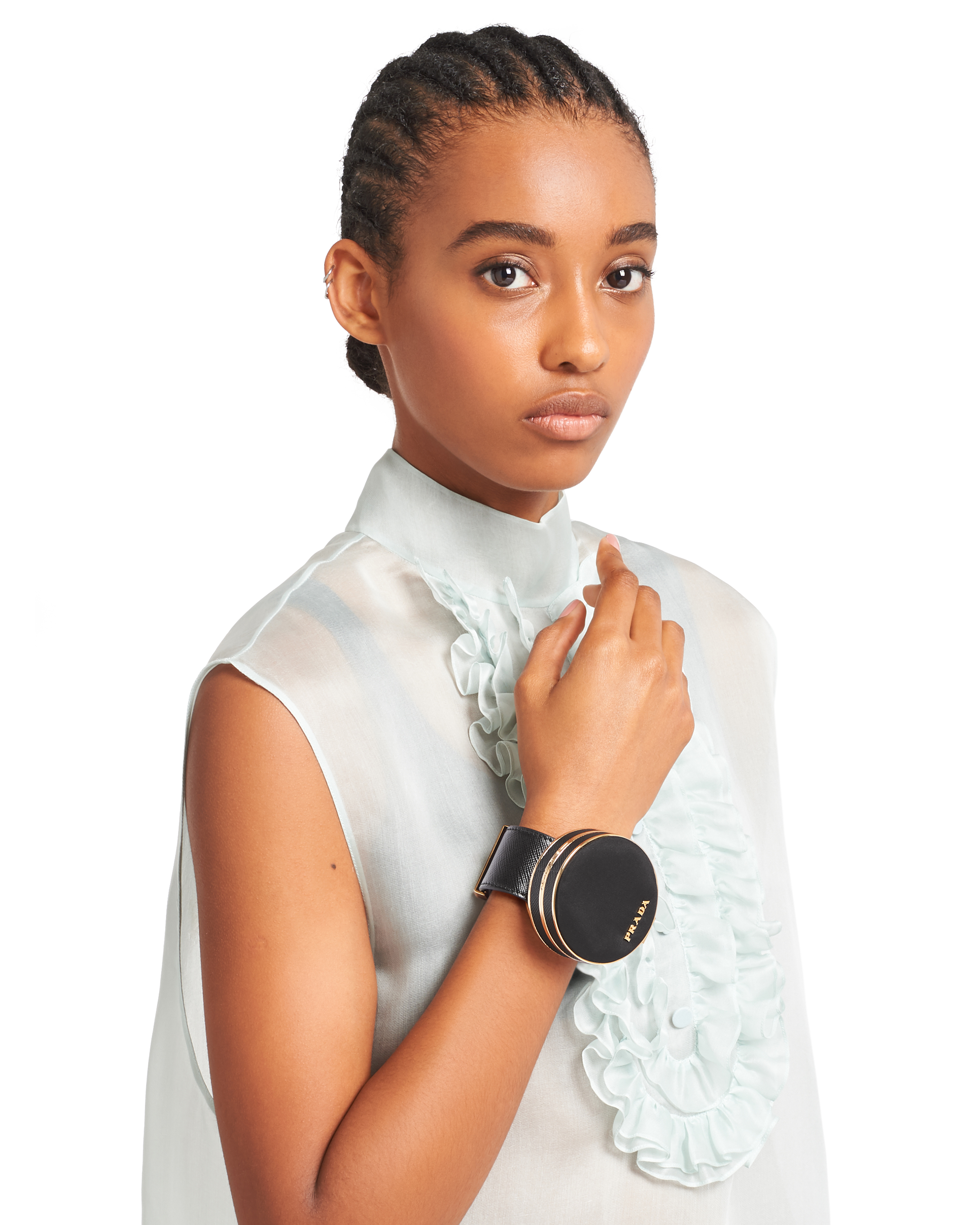 prada saffiano necklace