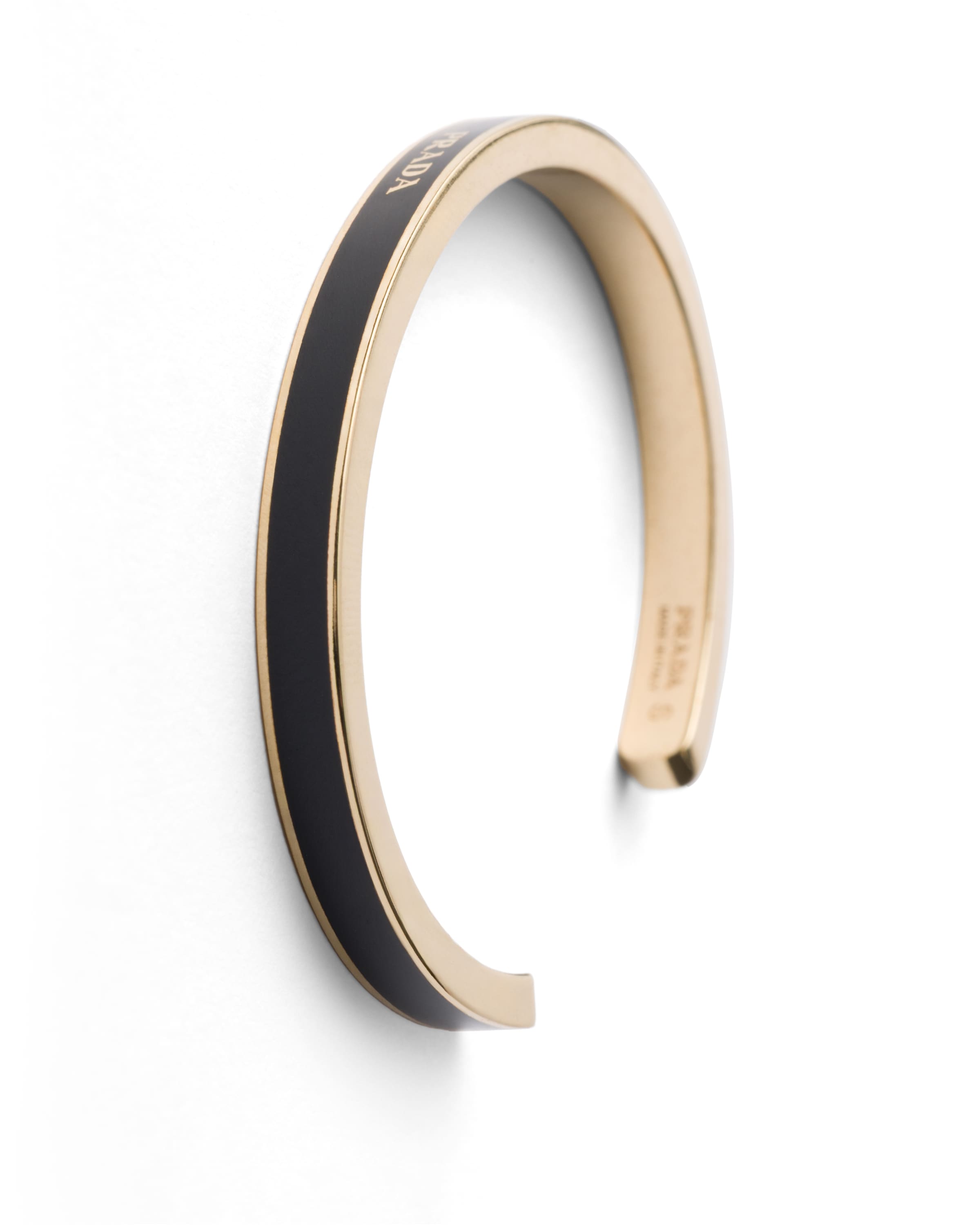 Prada Metal Bracelet In Black