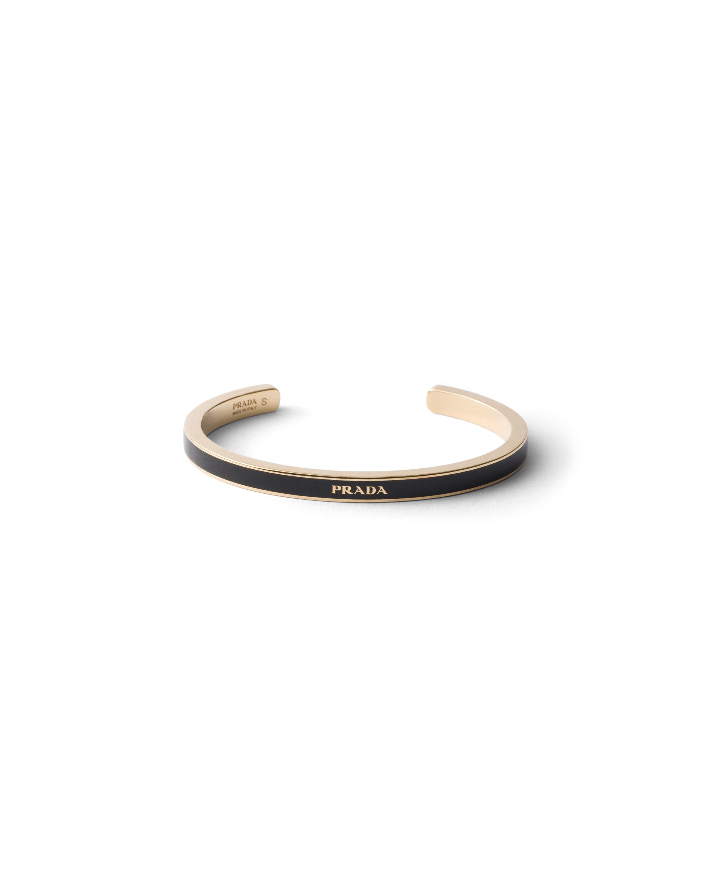 Prada Metal Bracelet In Black