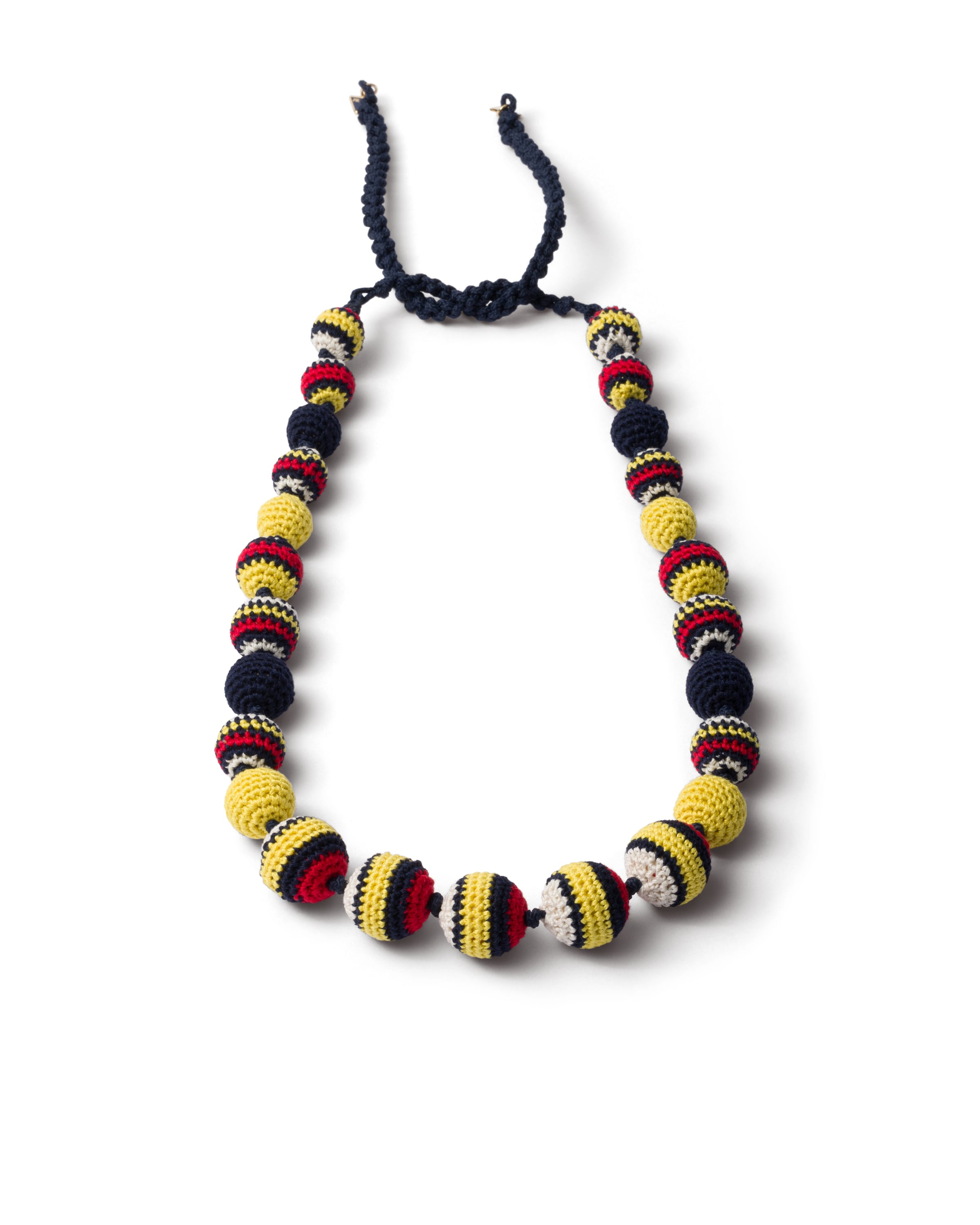 Prada Collier En Crochet, Femme, Rouge/jaune
