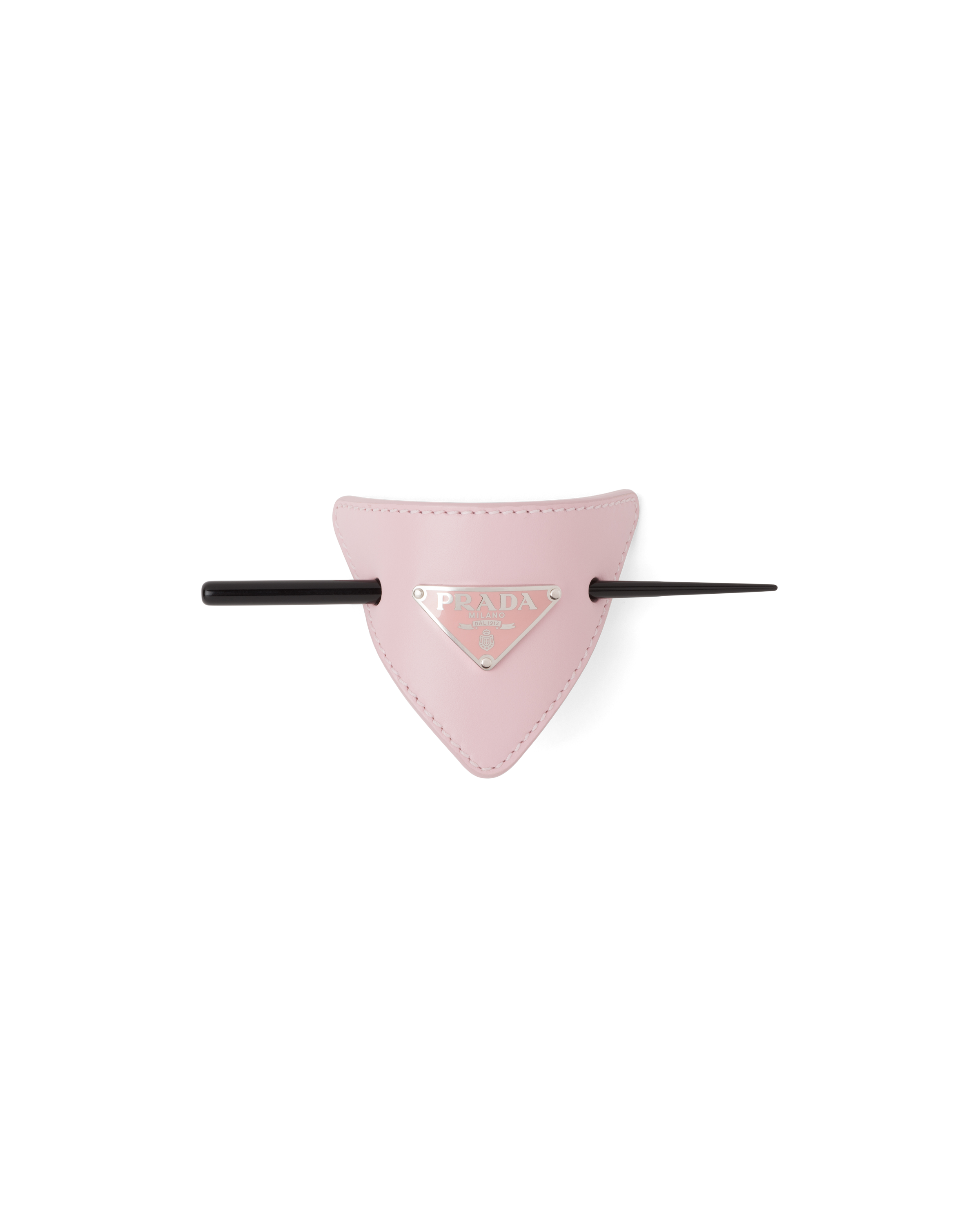 Prada embellished-logo hairclip - Pink