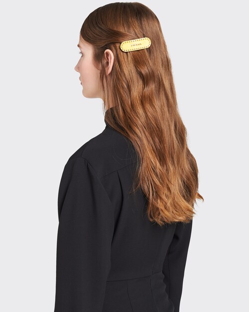 Sunny Yellow Plex Hair Clip Prada