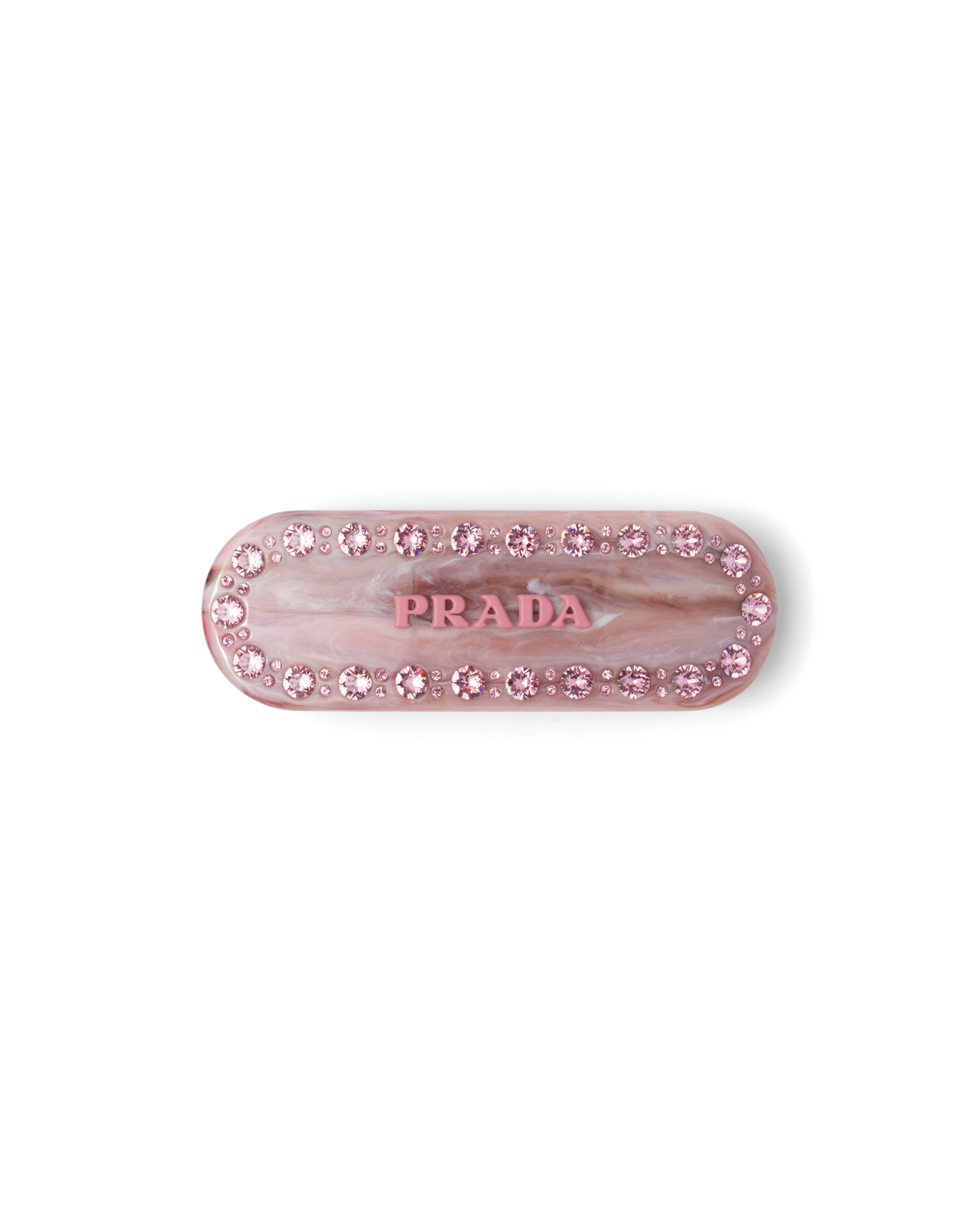 Shop Prada Haarspange Aus Plexiglas In Petal Pink