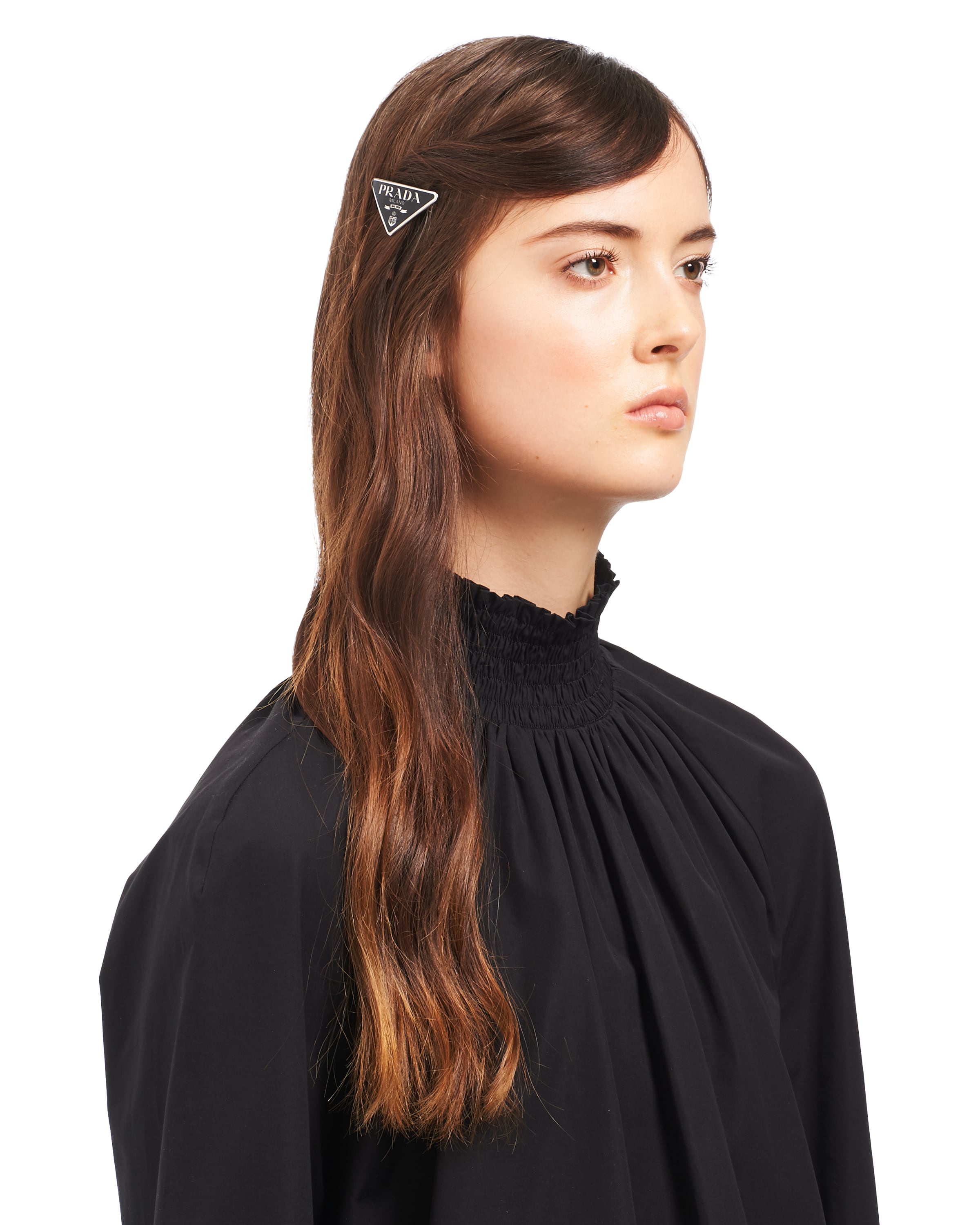 Black Metal Hair Clip | Prada