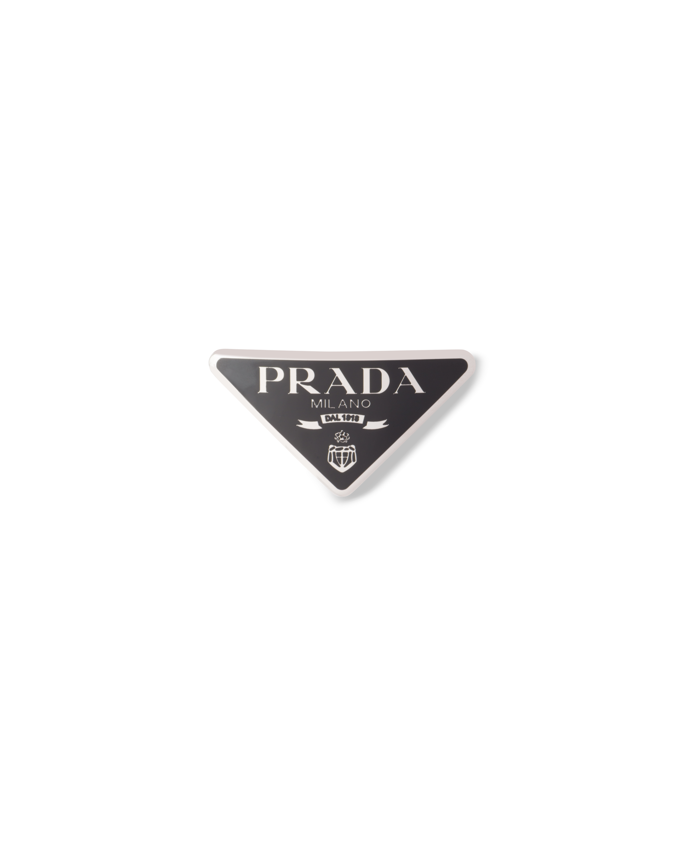 Prada Metal Hair Clip In Black