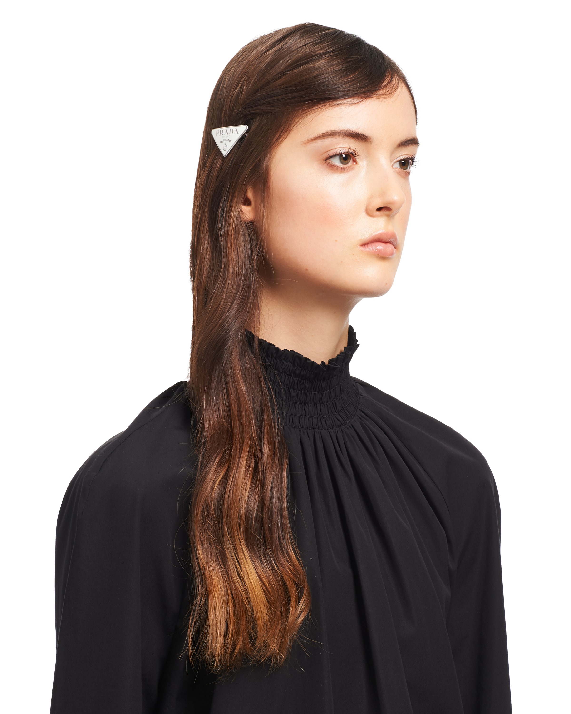 Prada logo hair clip clearance