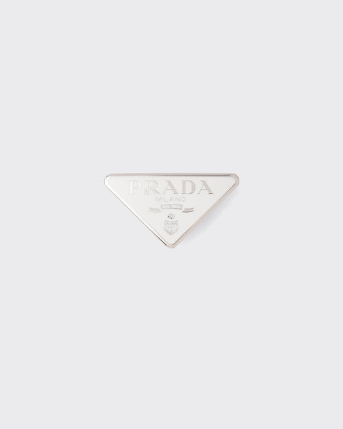 White Metal Hair Clip | Prada