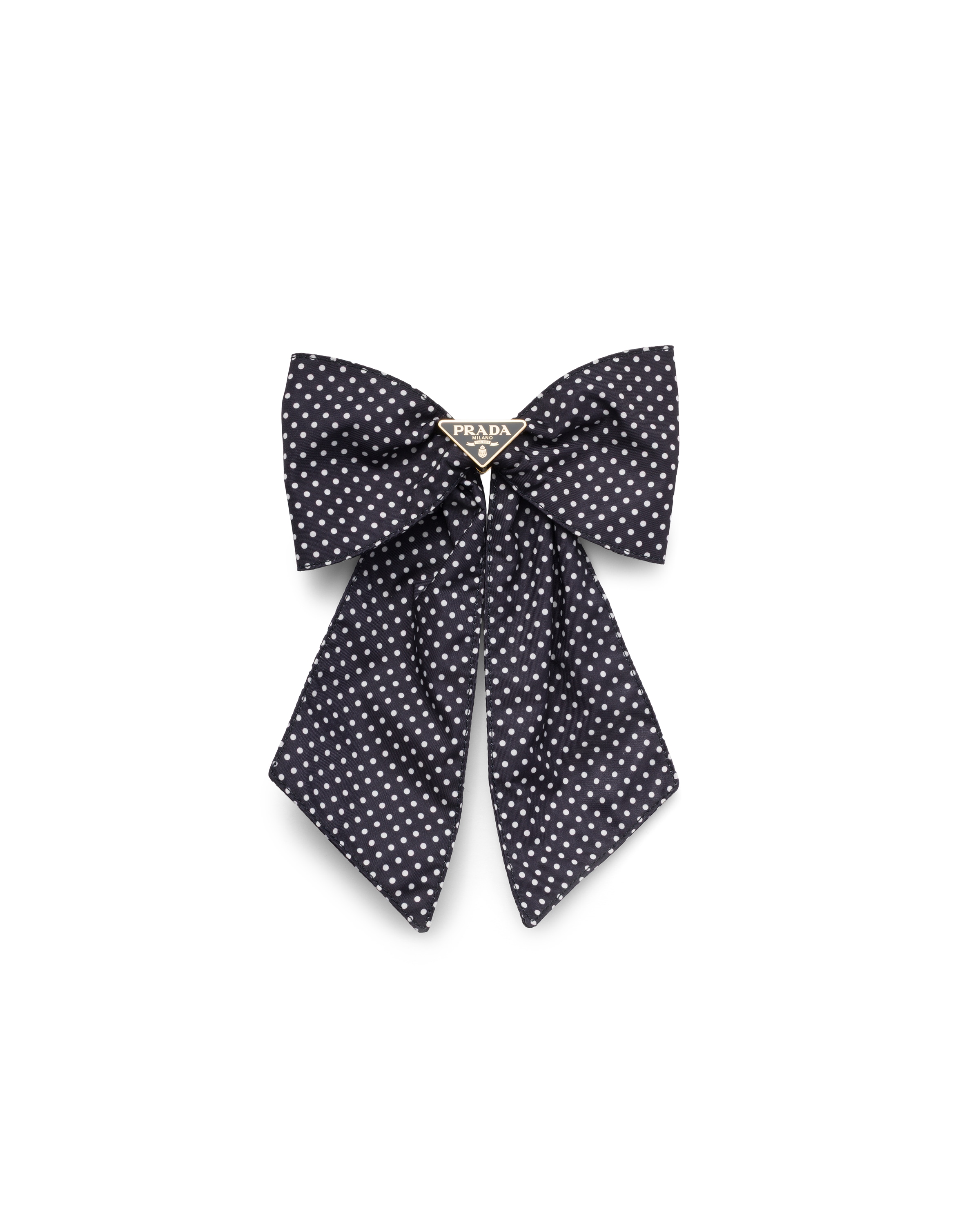 Prada Fermaglio Per Capelli In Re-nylon Stampato, Donna, Blu