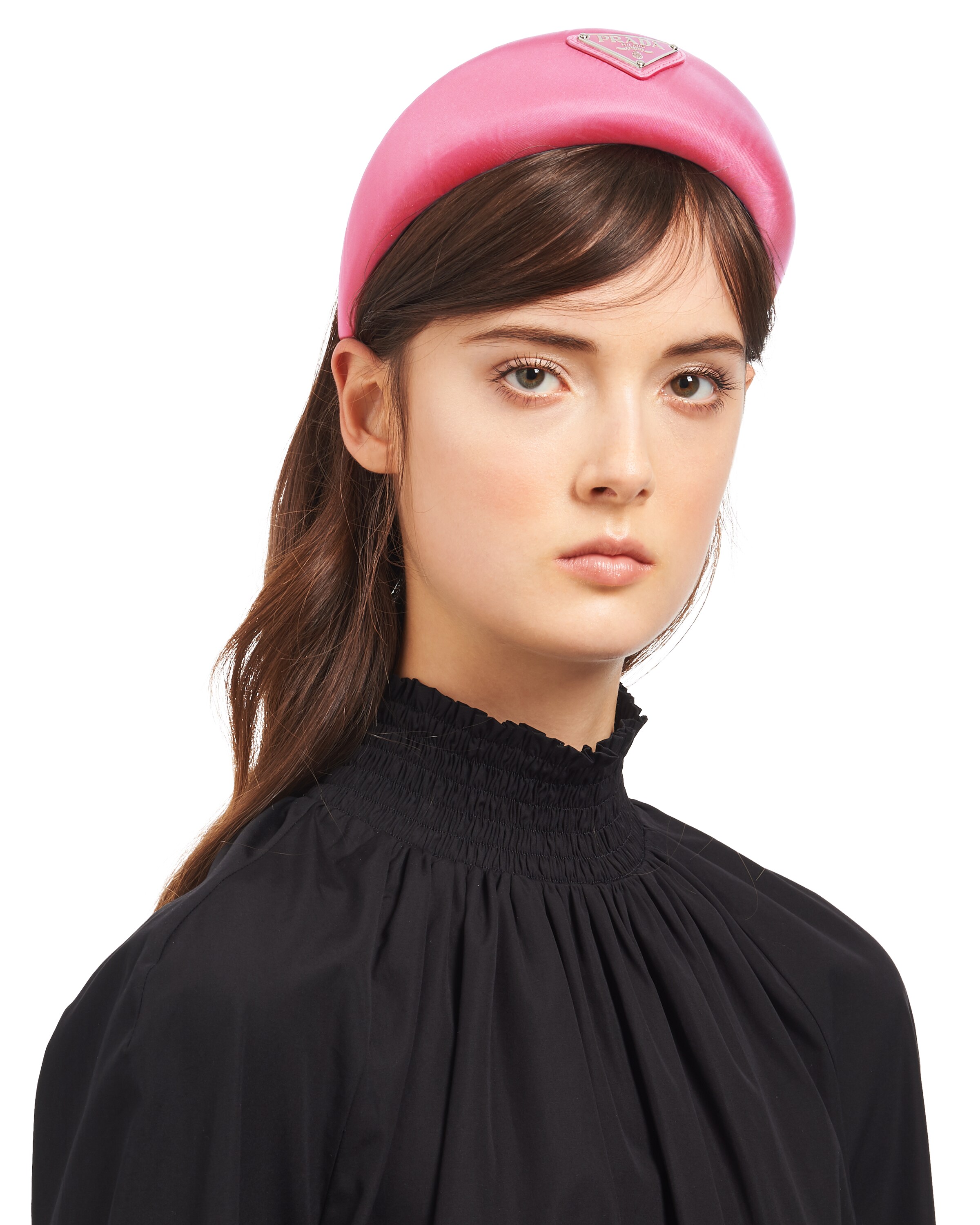 Begonia Pink Nylon headband Prada