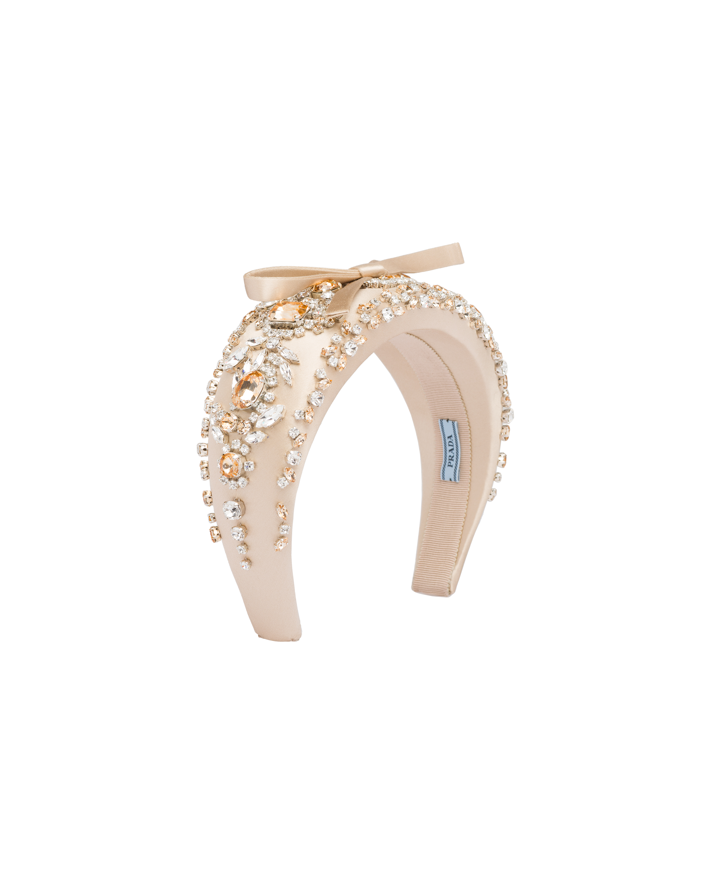 Embellished Satin Headband Prada