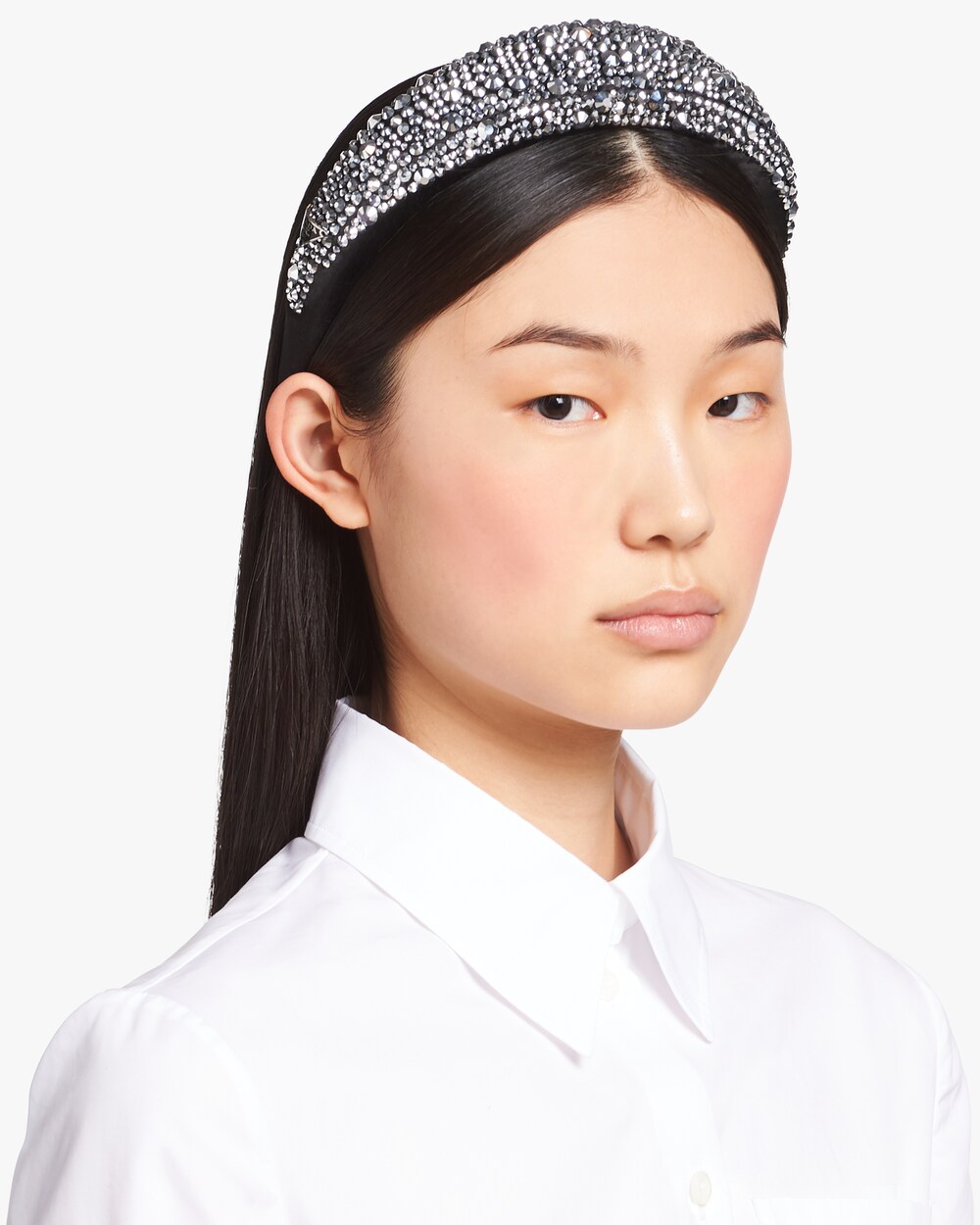 satin headband prada