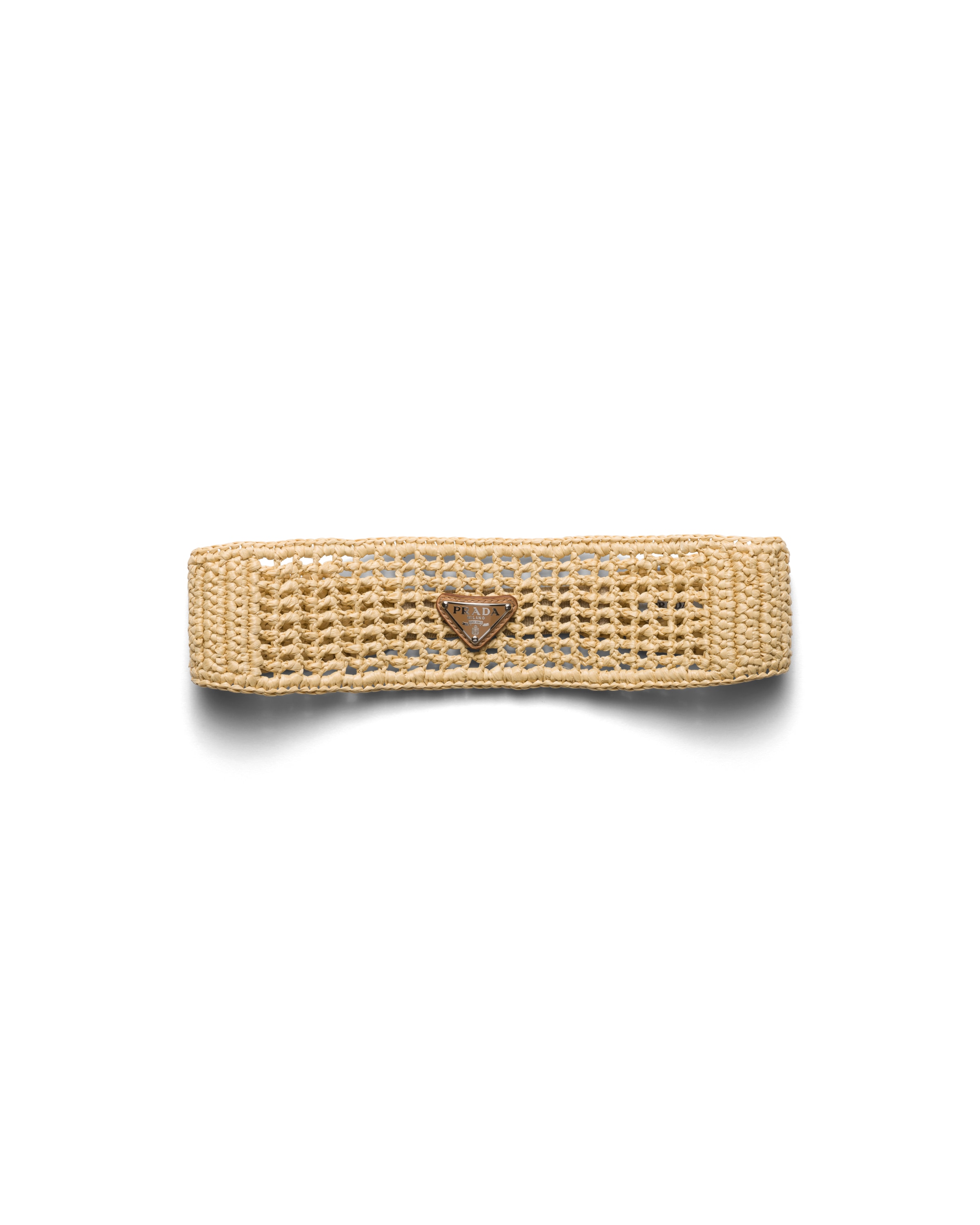 Prada Crochet Hairband, Woman, Natural
