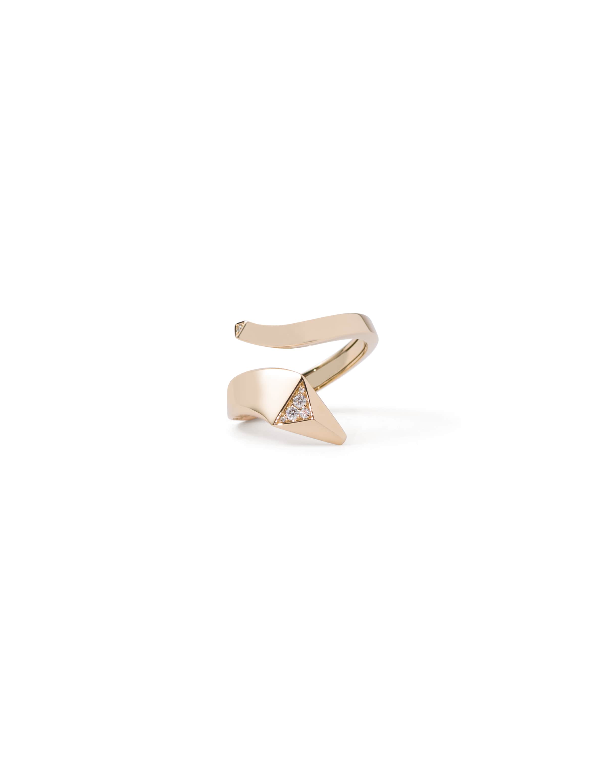 Prada Anello Eternal Gold Mini In Oro Giallo E Diamanti Con Serprente, Donna, Oro/bianco, Taglia 11