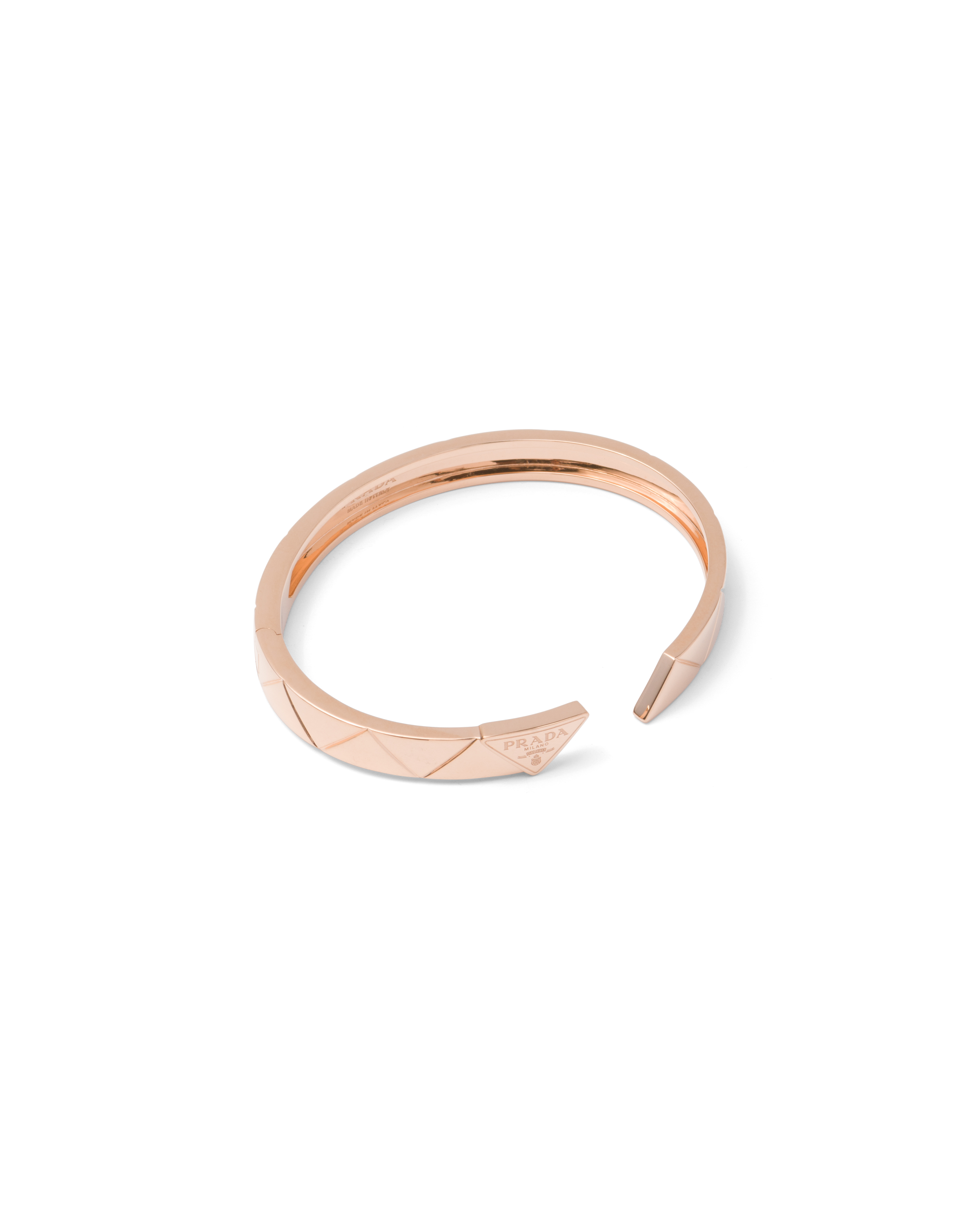 Prada Eternal Gold Bangle Bracelet In Pink Gold In Rose Gold