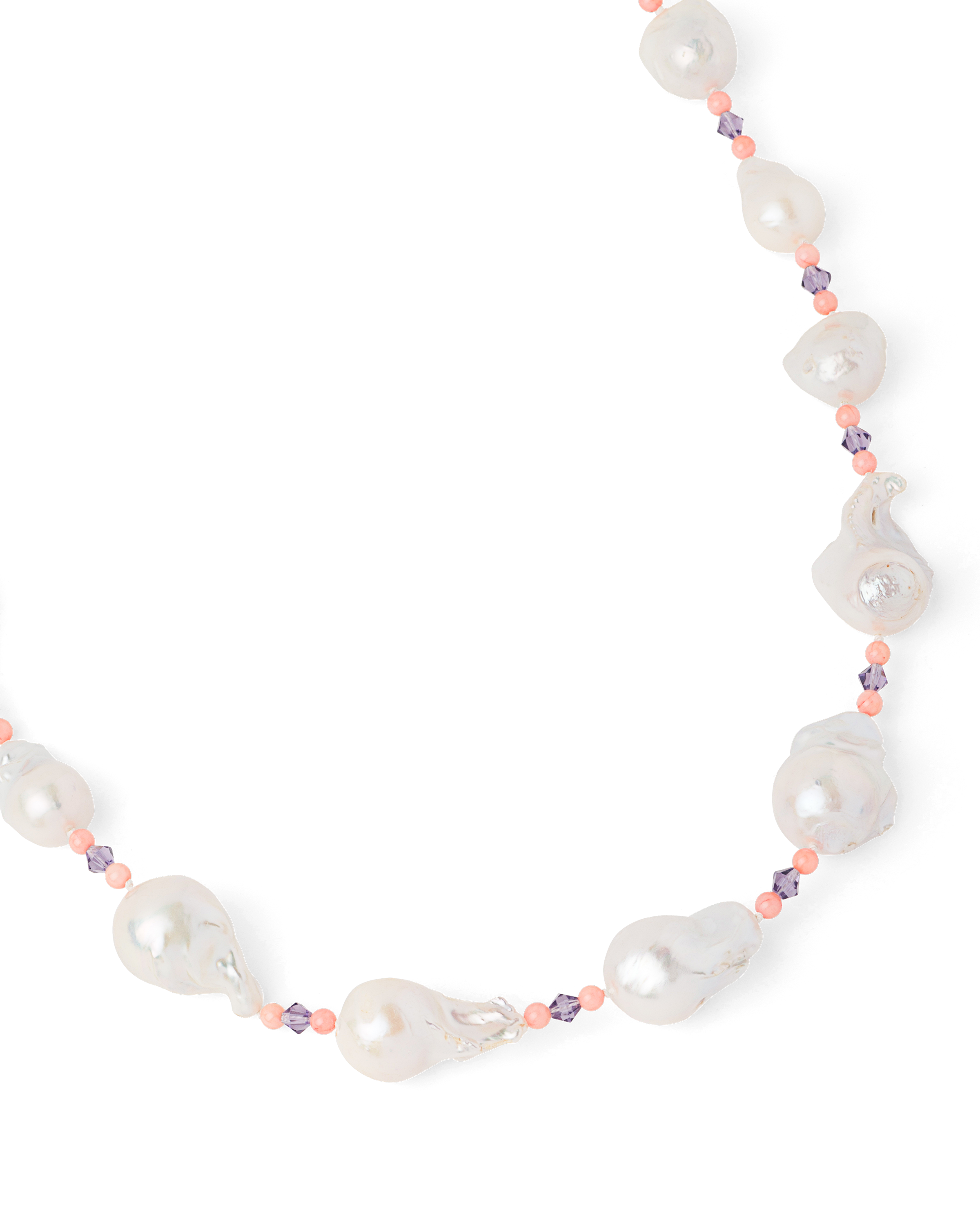 White/amethyst Prada Fine Jewellery gold and pearl necklace Prada