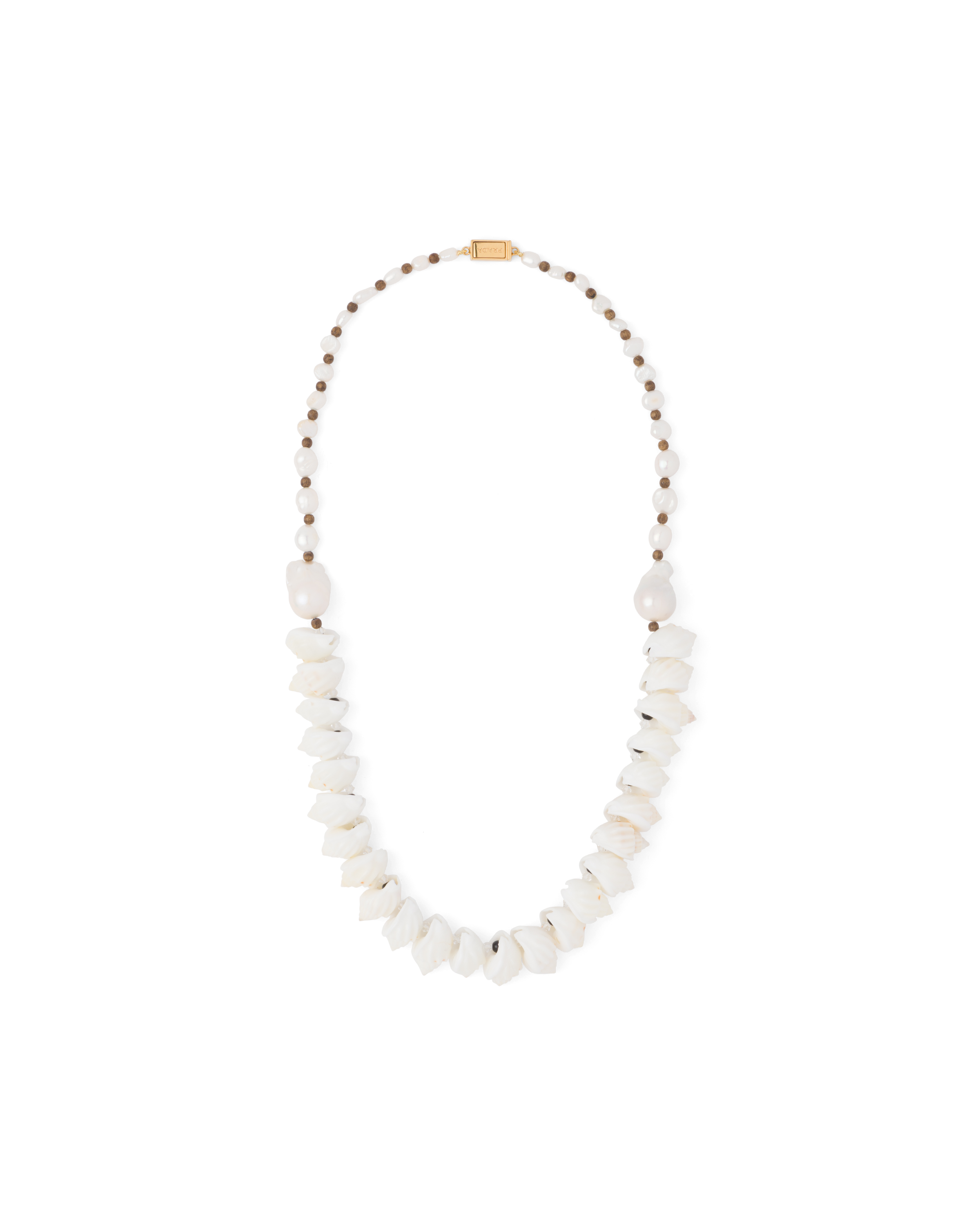 Silver necklace with shells