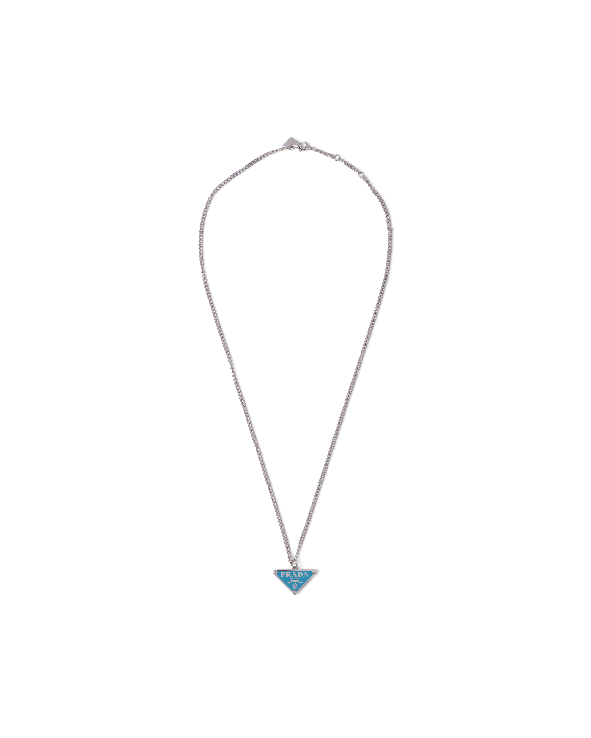 Periwinkle Blue Prada Symbole necklace | Prada