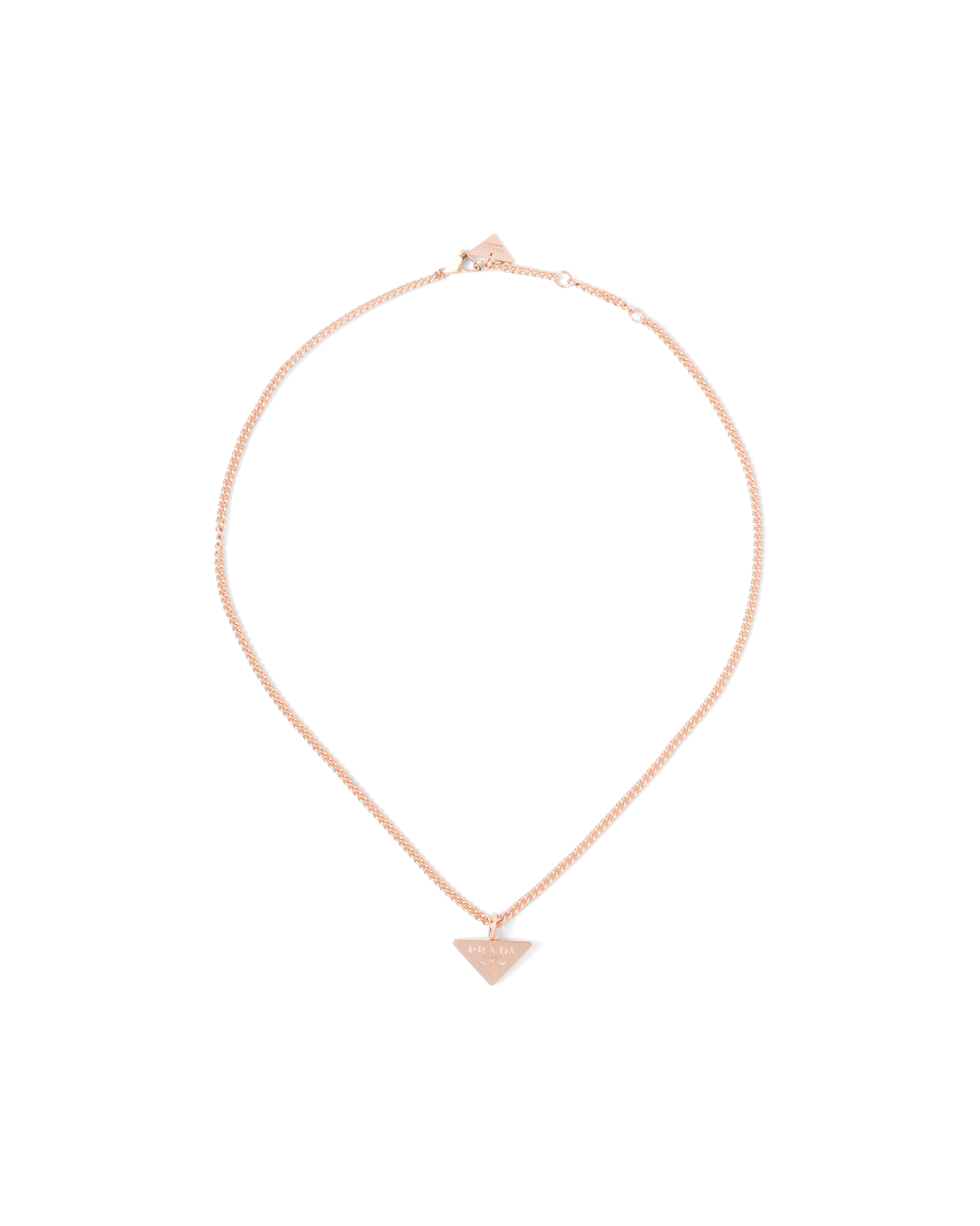 Prada Eternal Gold Pendant Necklace In Pink Gold In Rose Gold