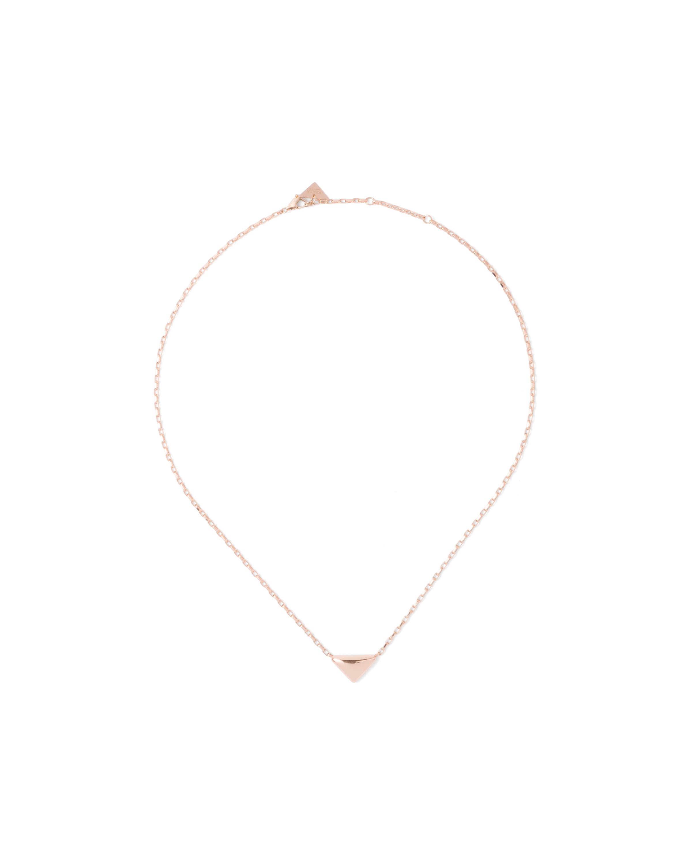 Prada Collana Eternal Gold In Oro Rosa Con Mini Triangolo Pendente, Donna, Oro Rosa