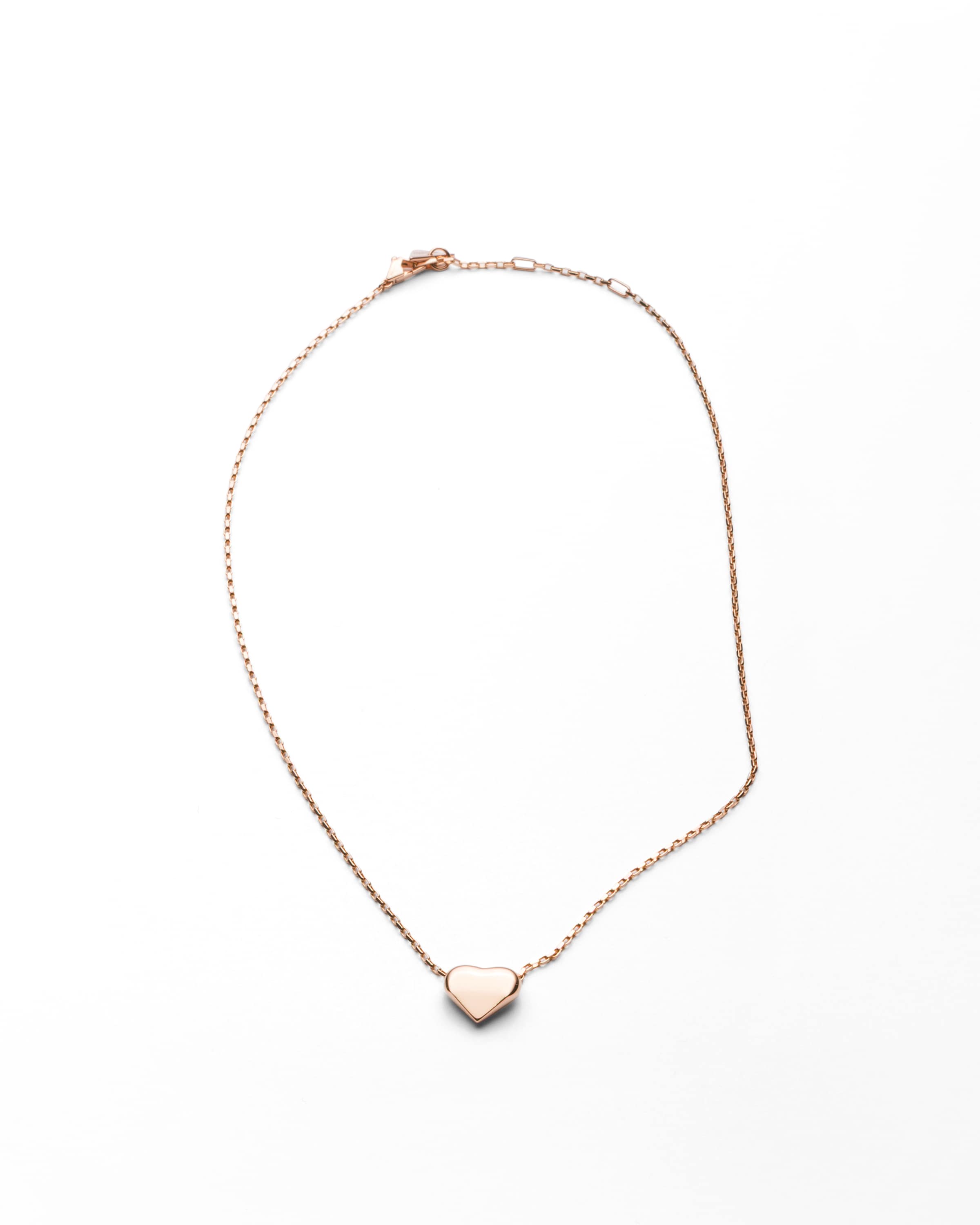 Prada Collana Eternal Gold Heart Nano In Oro Rosa, Donna, Oro Rosa