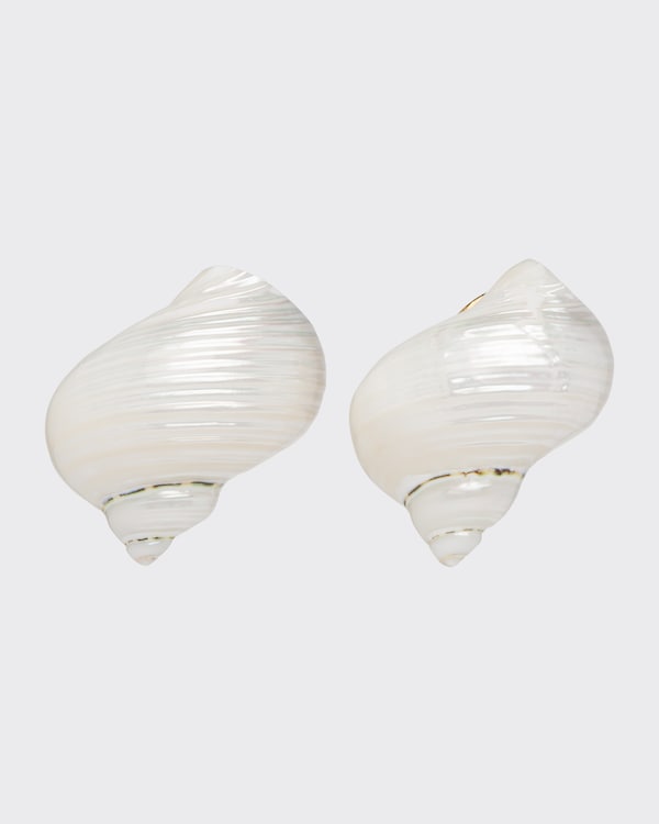 Silver earrings with shells Silver earrings with shells