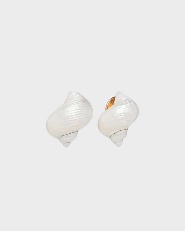 Silver earrings with shells Silver earrings with shells