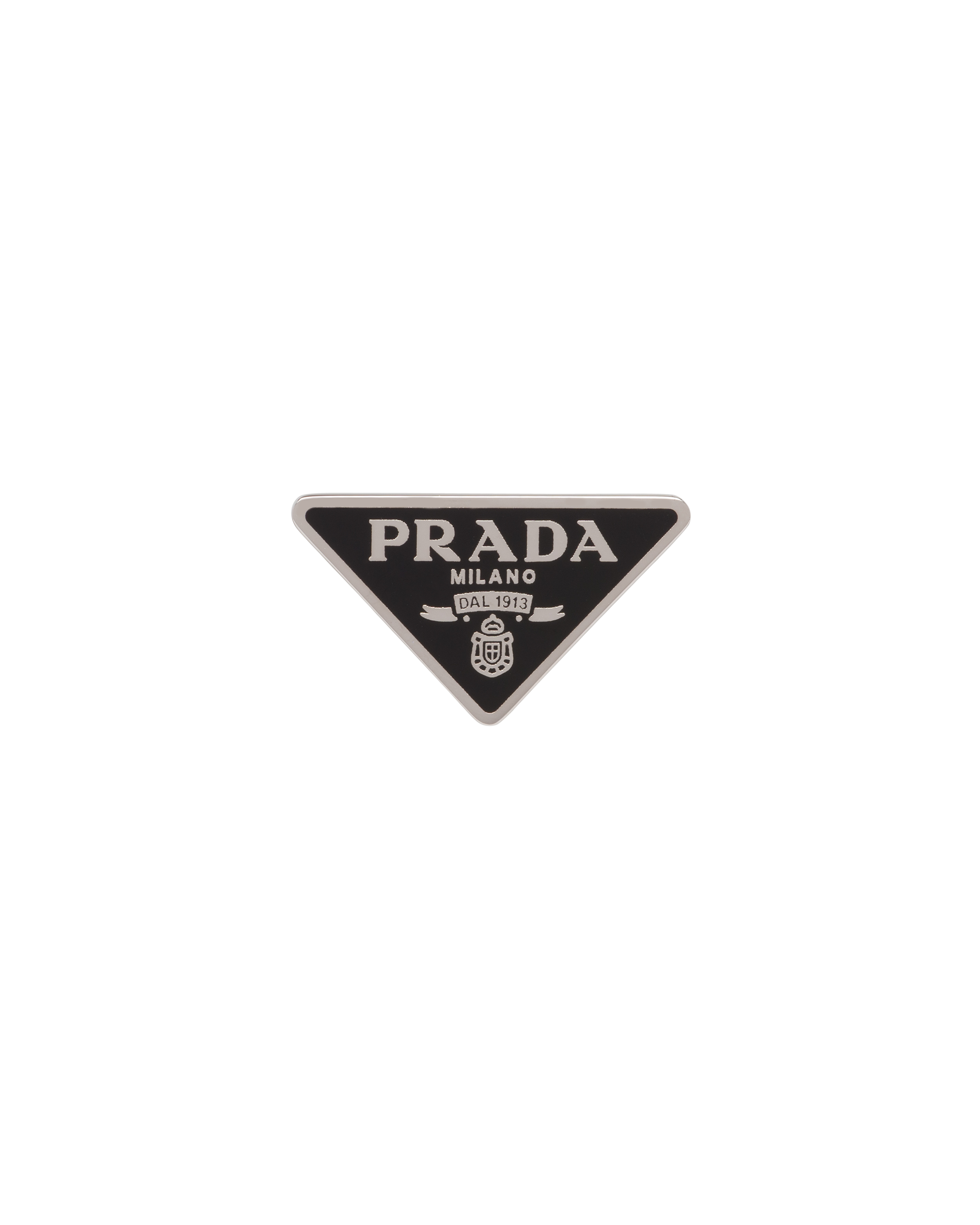 Prada Symbole Rechter Einzel-ohrring In Black