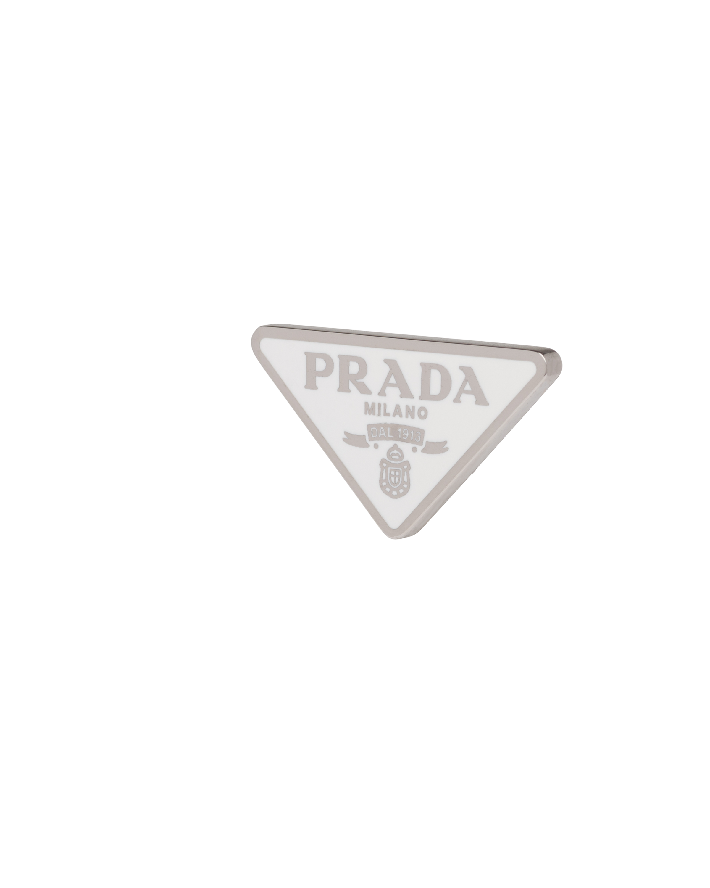 prada logo white