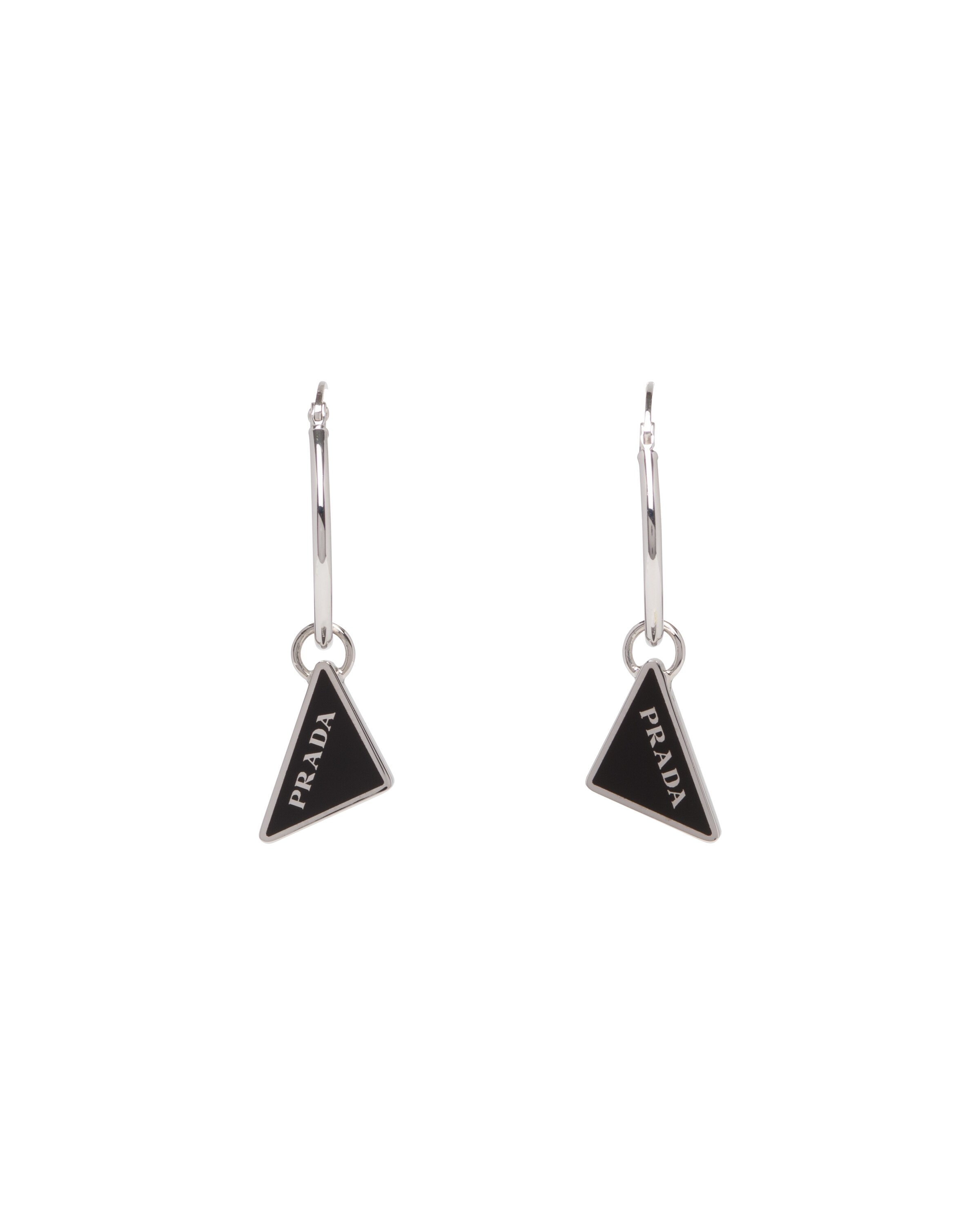 Black Prada Symbole drop earrings Prada
