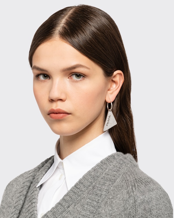 Crystal Logo Jewels linker Ohrring Crystal Logo Jewels linker Ohrring