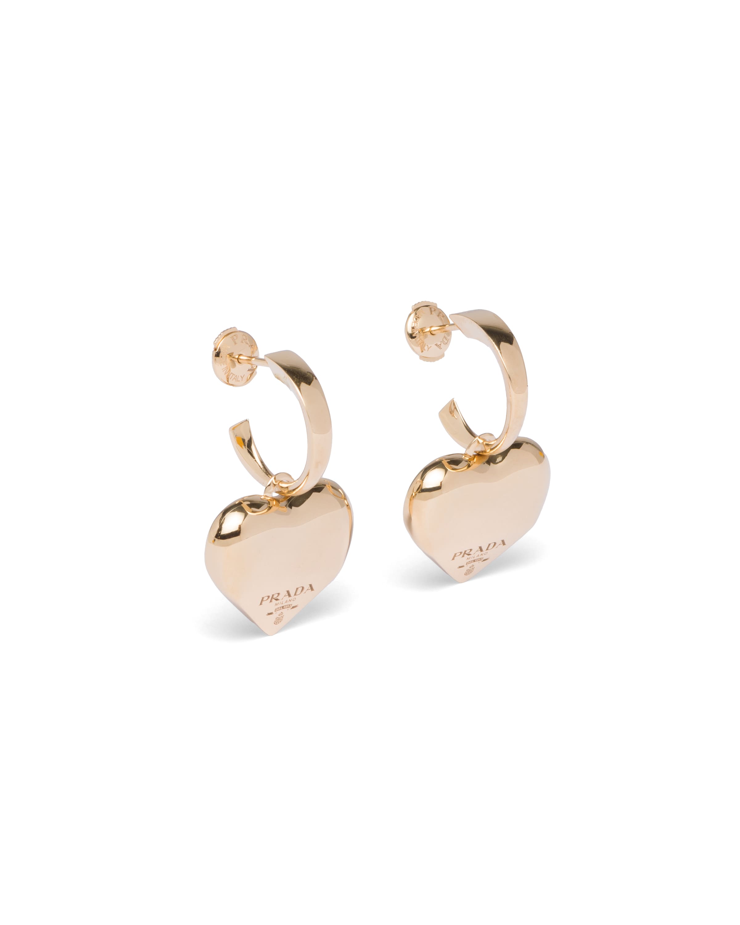 Prada Petites Boucles D’oreilles Pendantes Eternal Gold En Or Jaune, Femme, Or