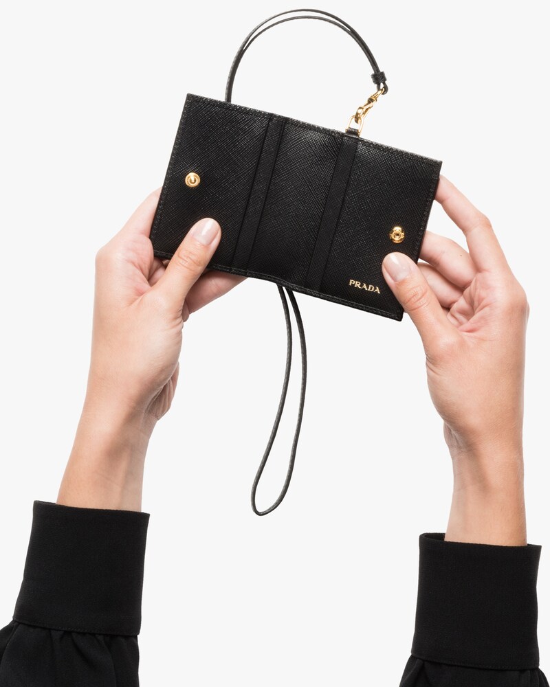 prada card holder with strap
